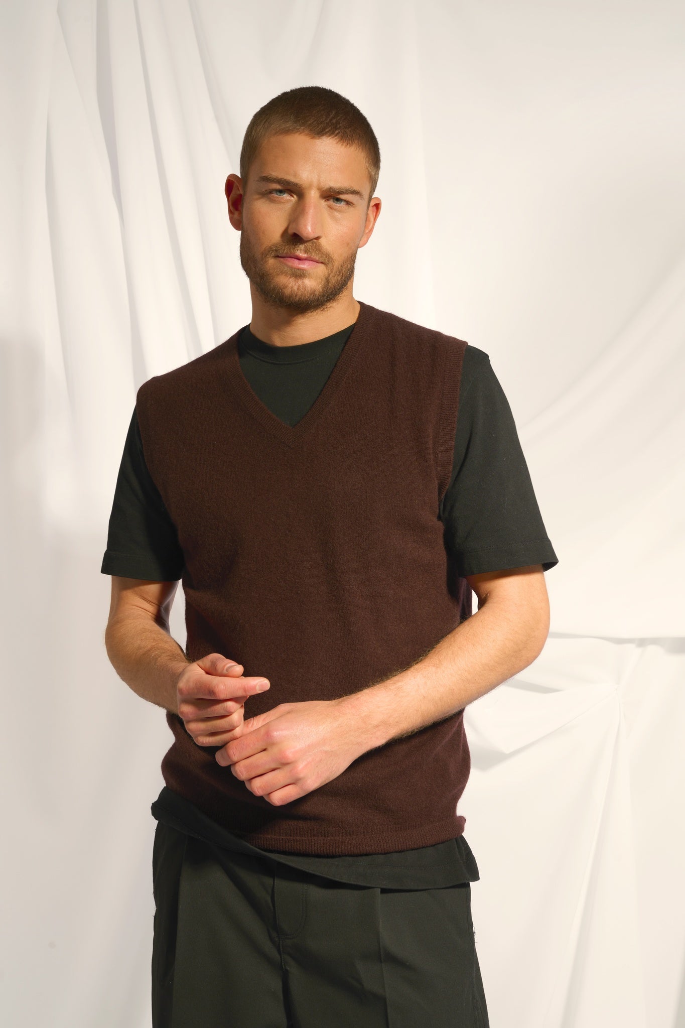 CORKI débardeur col v choco