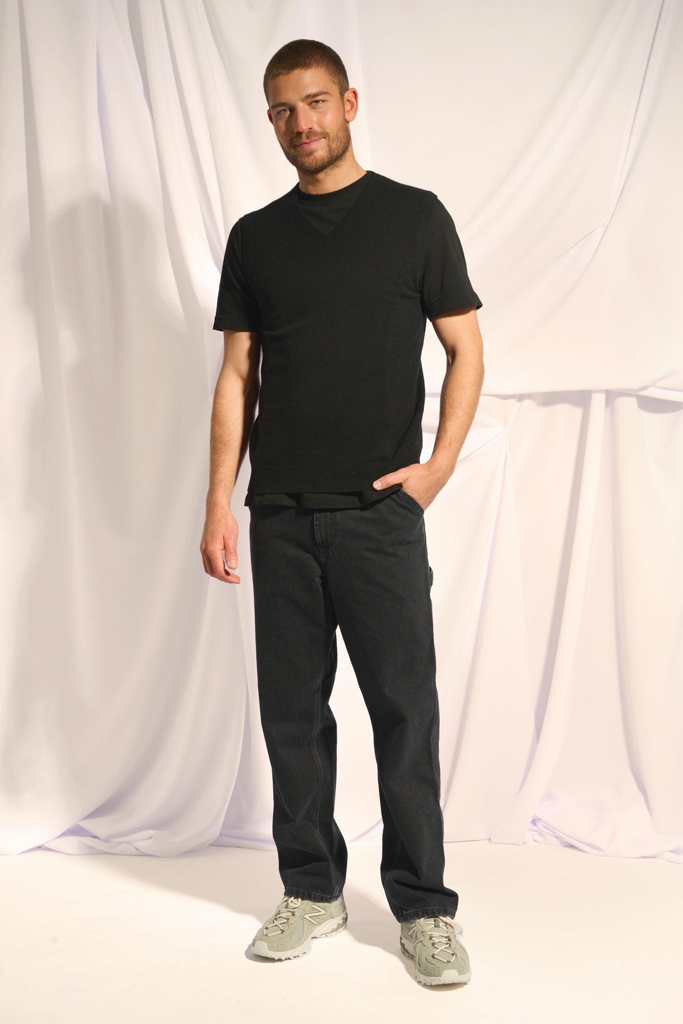 CORKI débardeur col v noir