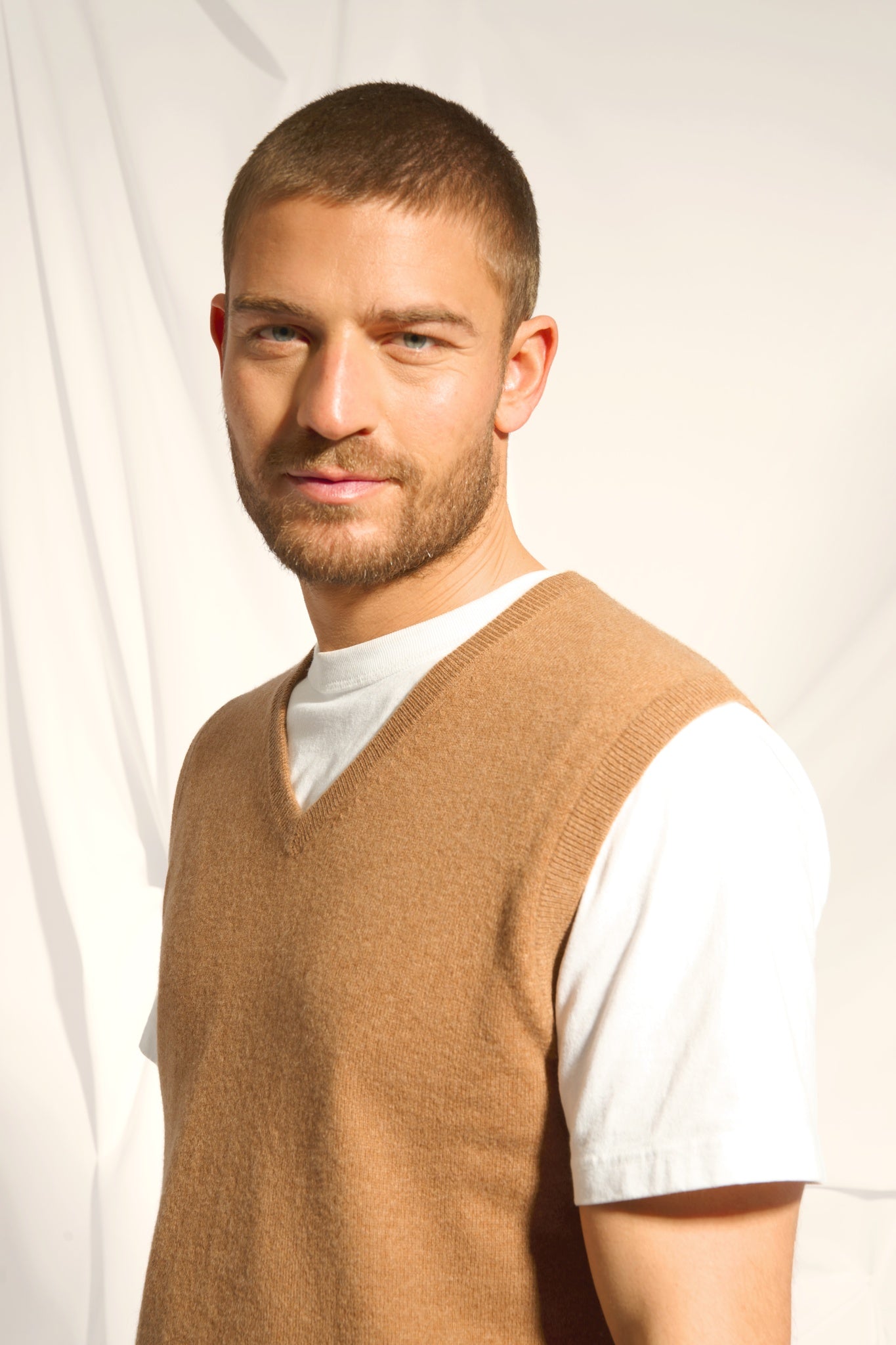 CORKI hazelnut v-neck tank top