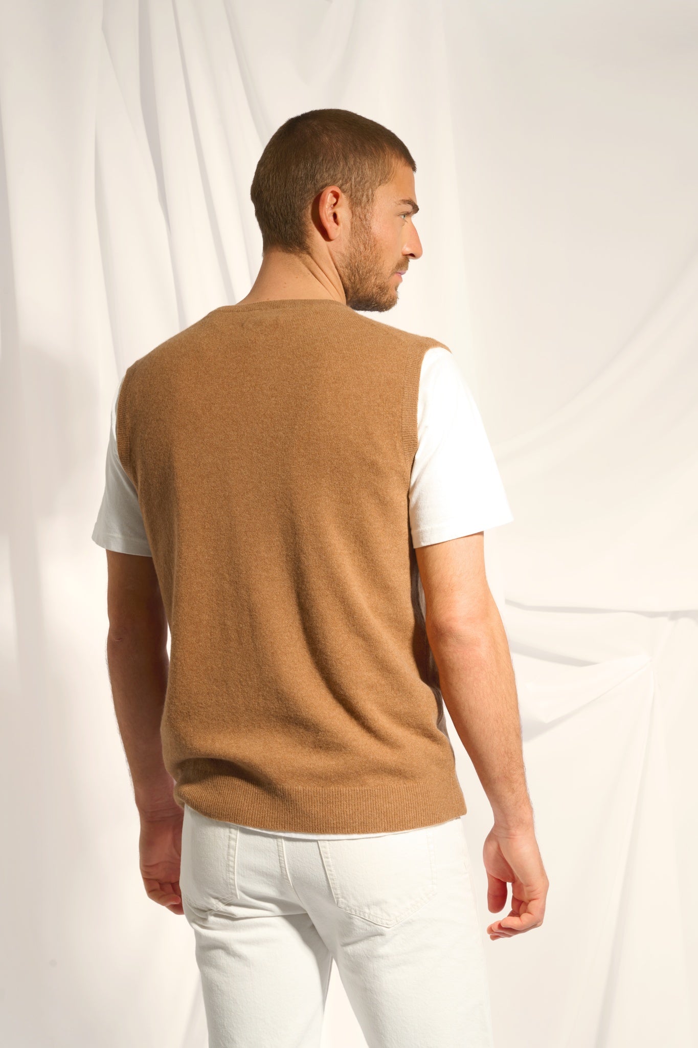 CORKI hazelnut v-neck tank top