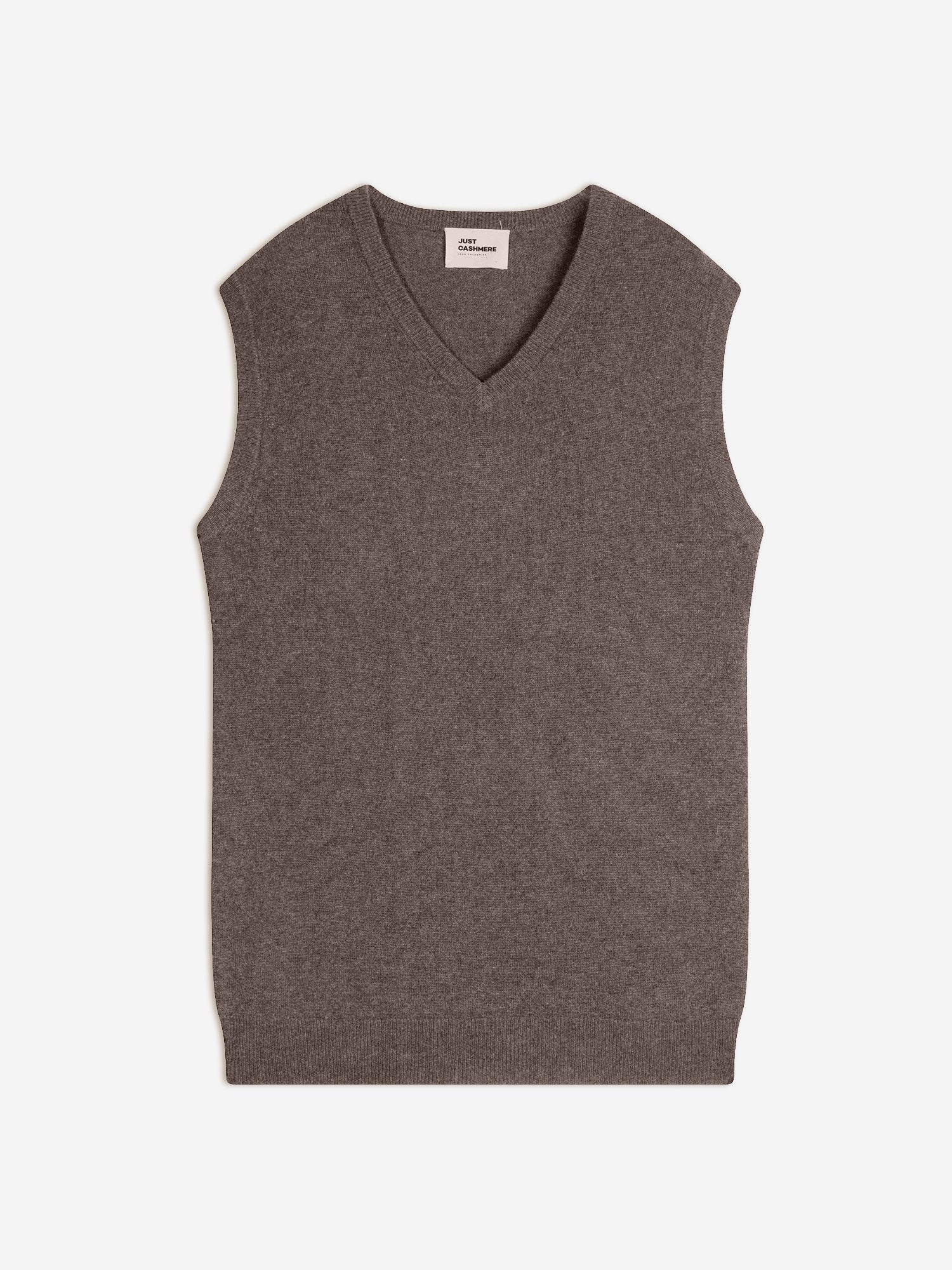 CORKI débardeur col v taupe chiné