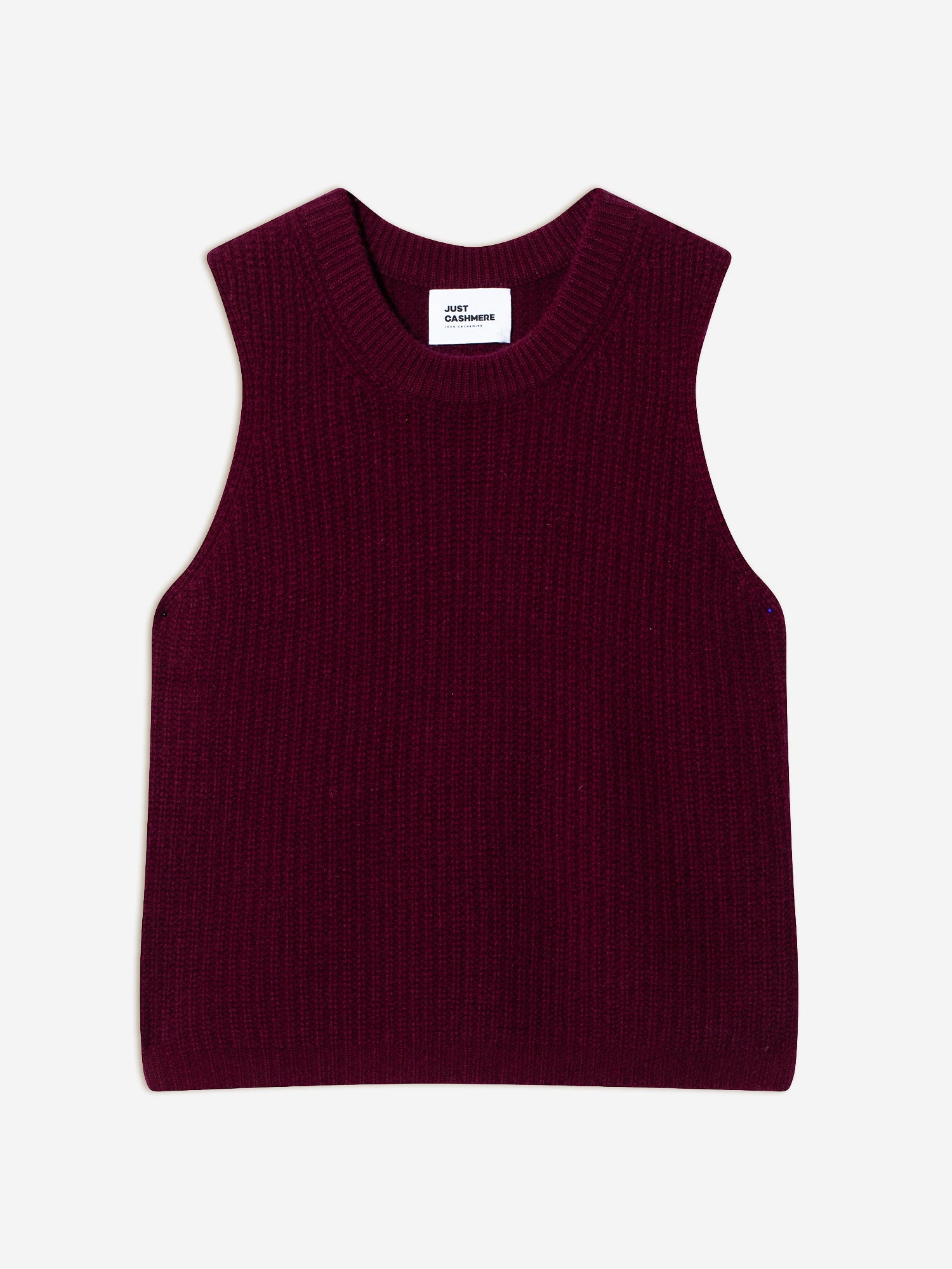 DAMPA burgundy round-neck tank top