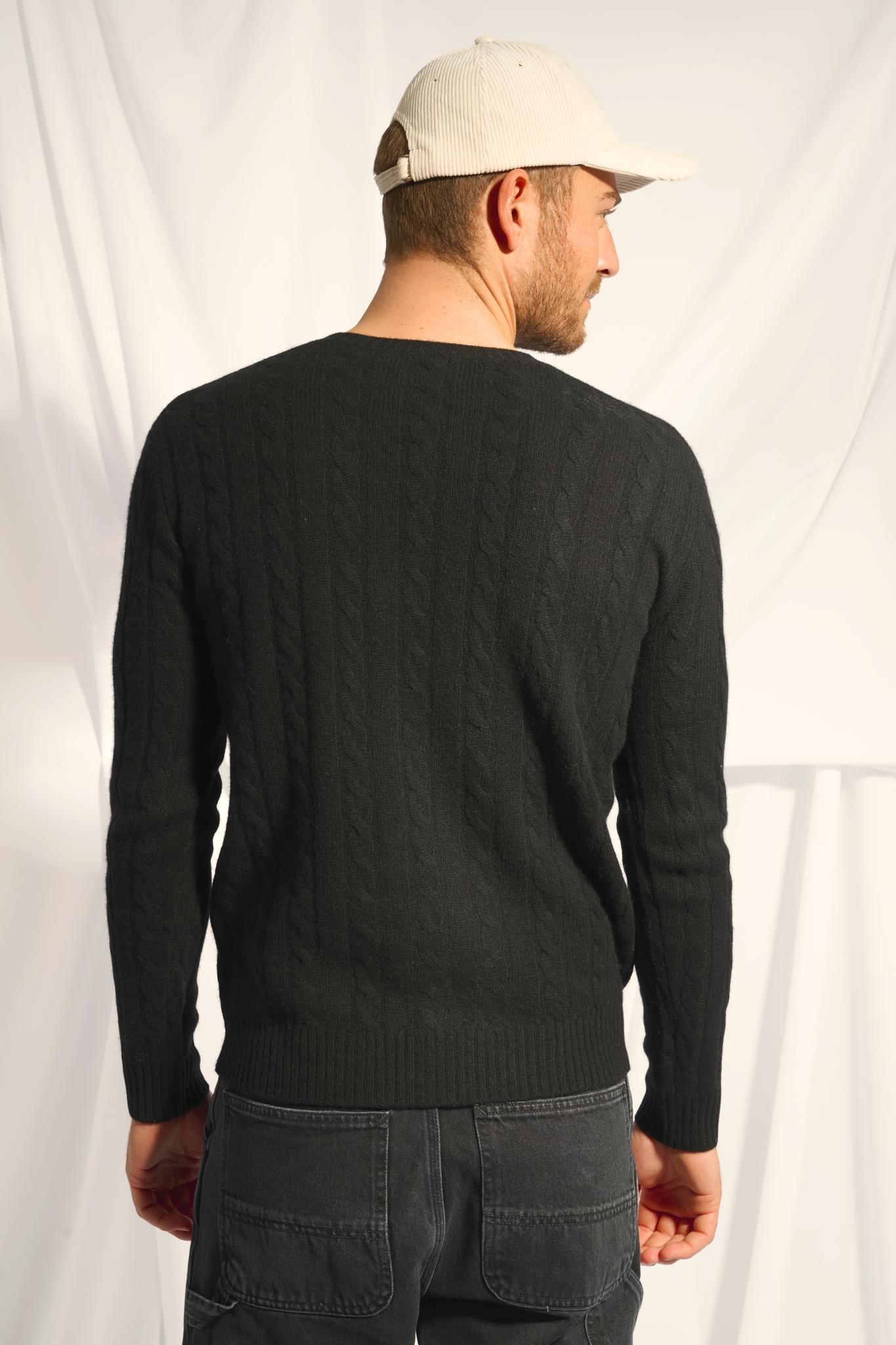 DARRI pull col rond noir