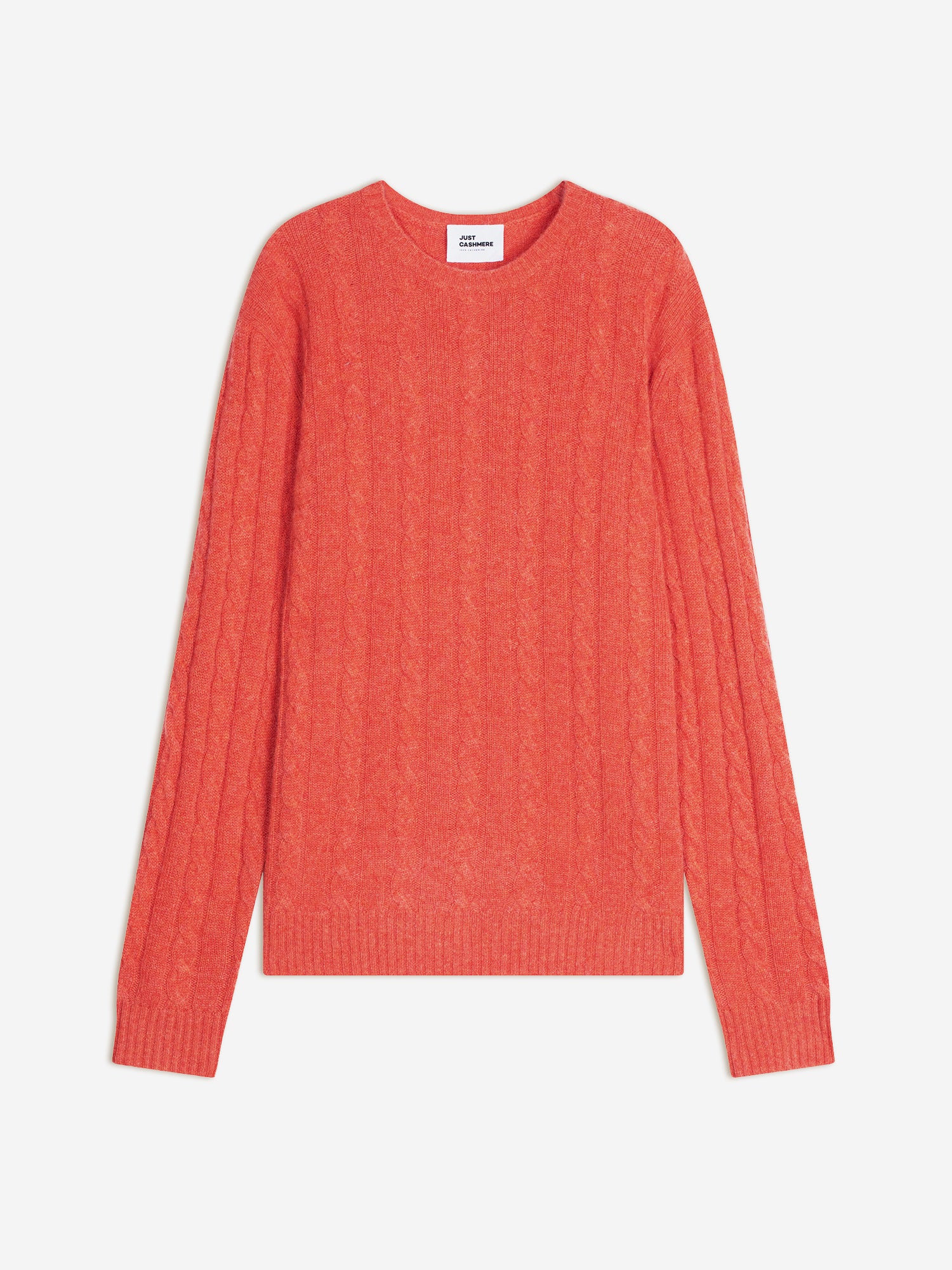 DARRI pull col rond orange chiné