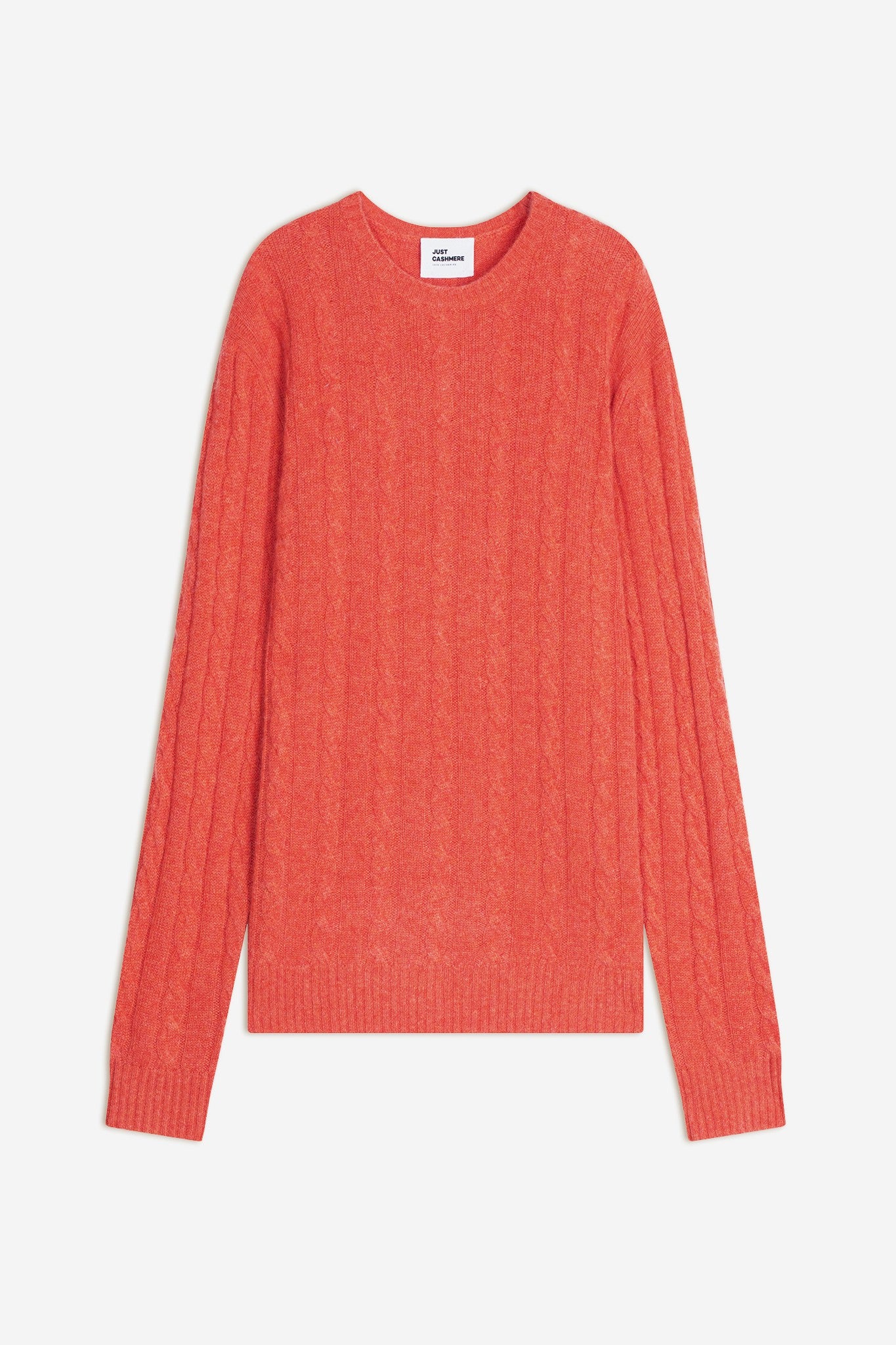 darri pull col rond orange chiné