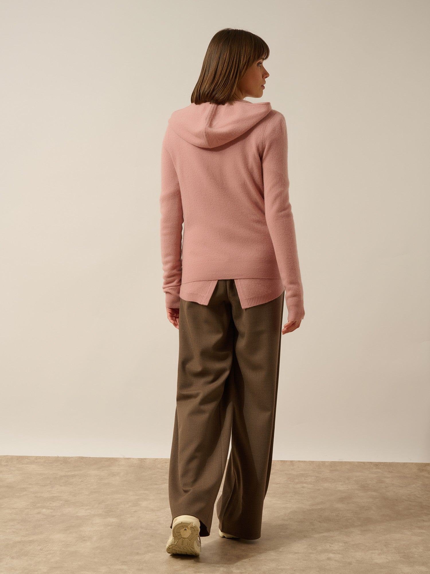 debbie gilet col zippé capuche bois de rose