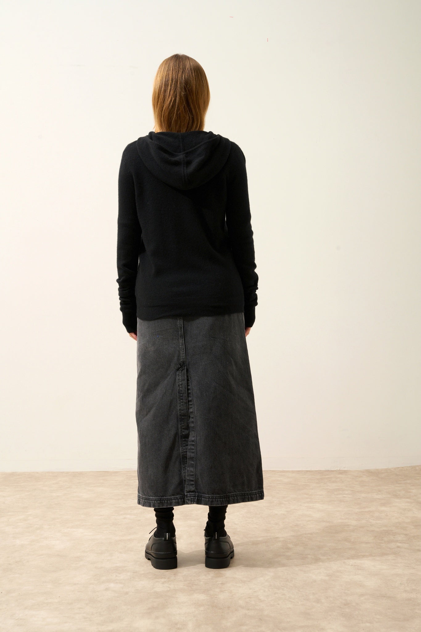 DEBBIE gilet col zippé capuche noir