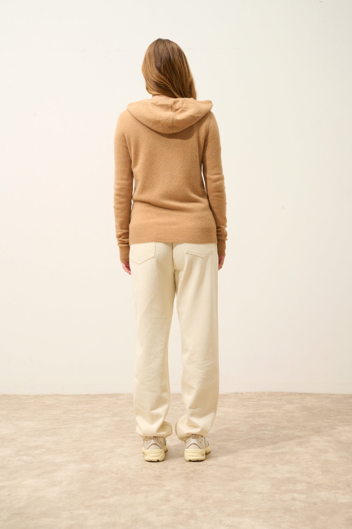 DEBBIE gilet col zippé capuche sahara