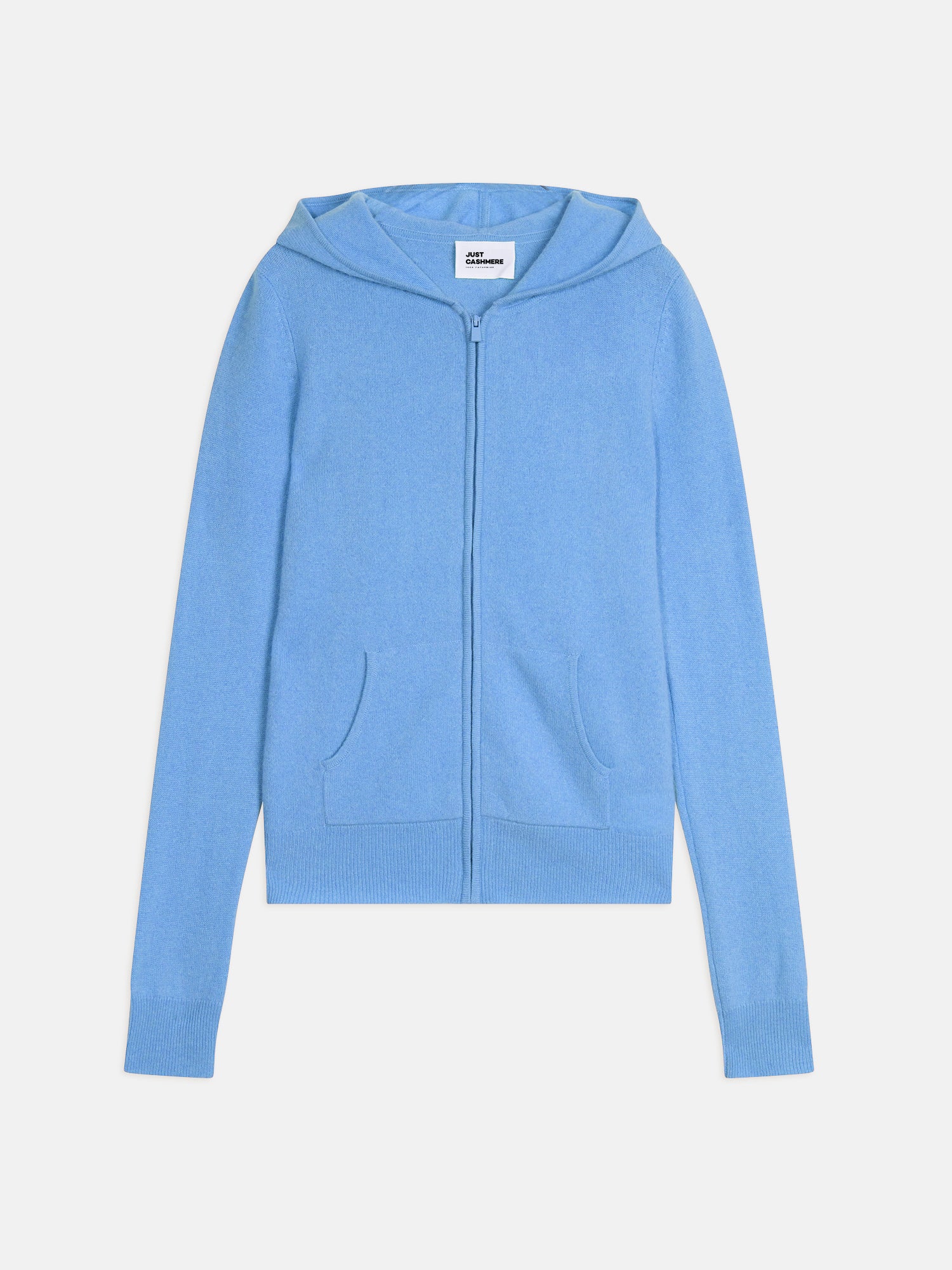 DEBBIE gilet zippé capuche baby blue
