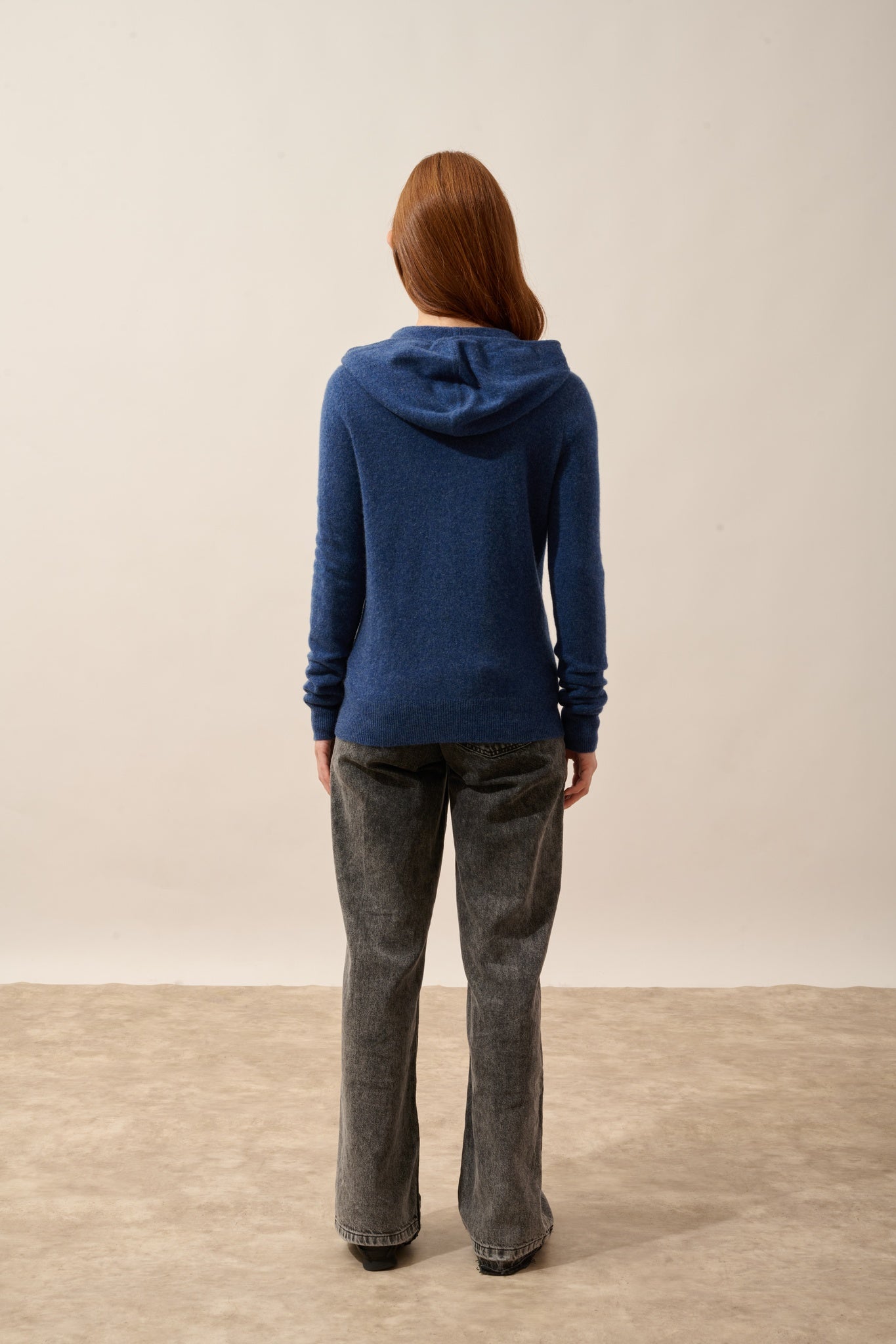 DEBBIE gilet zippé capuche ocean chiné