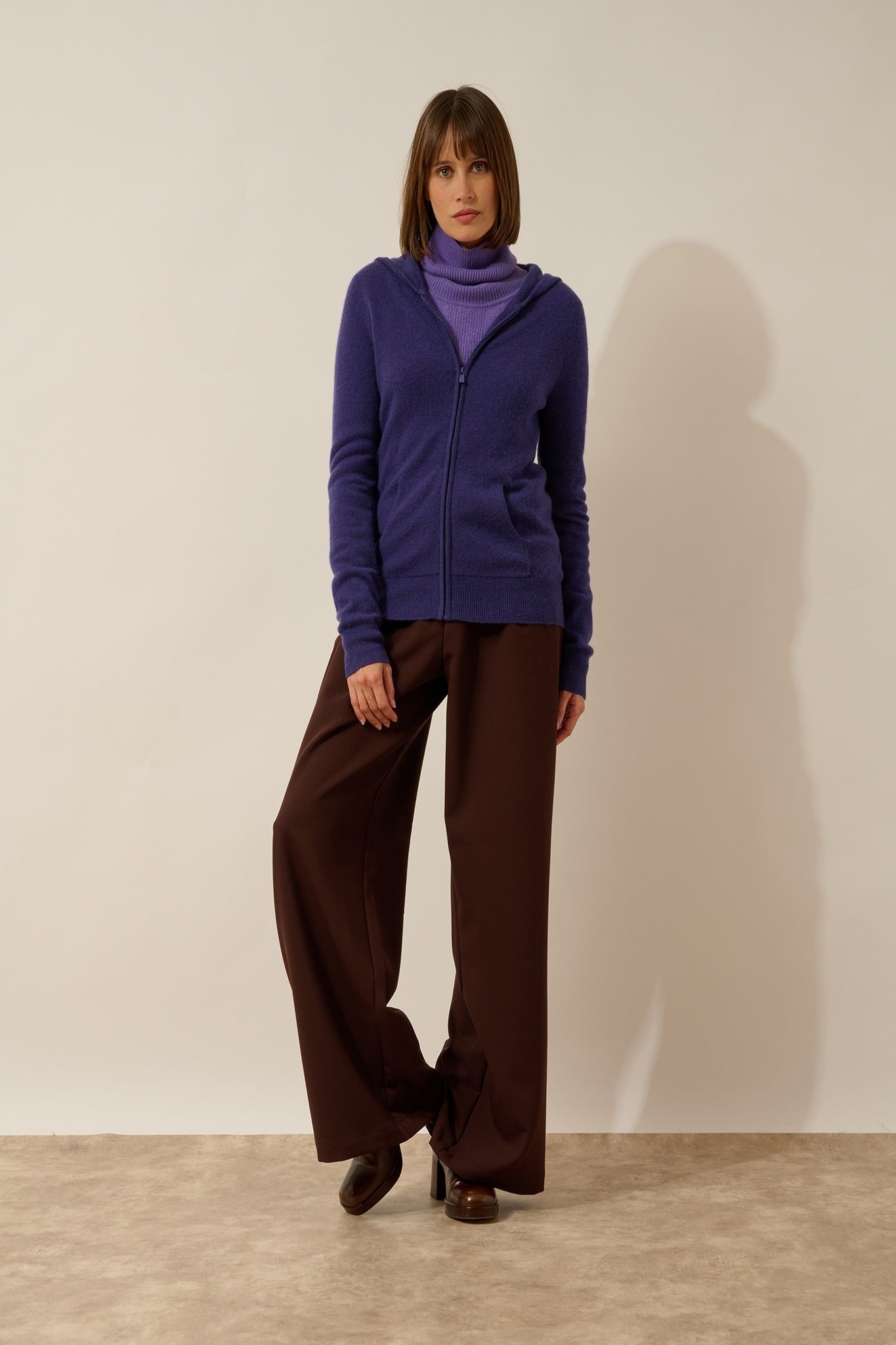 DEBBIE gilet zippé capuche purple