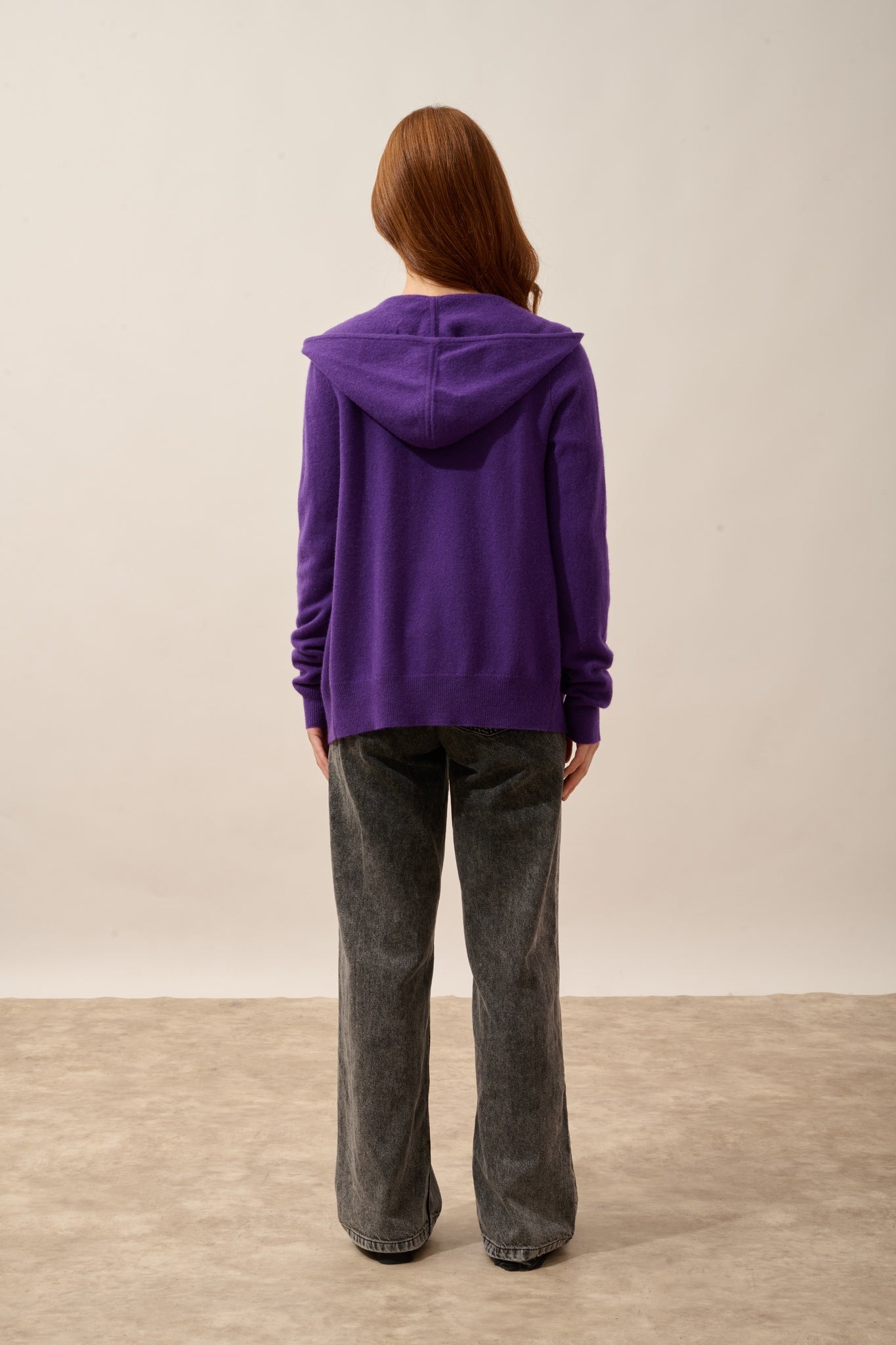 DEBBIE gilet zippé capuche violette