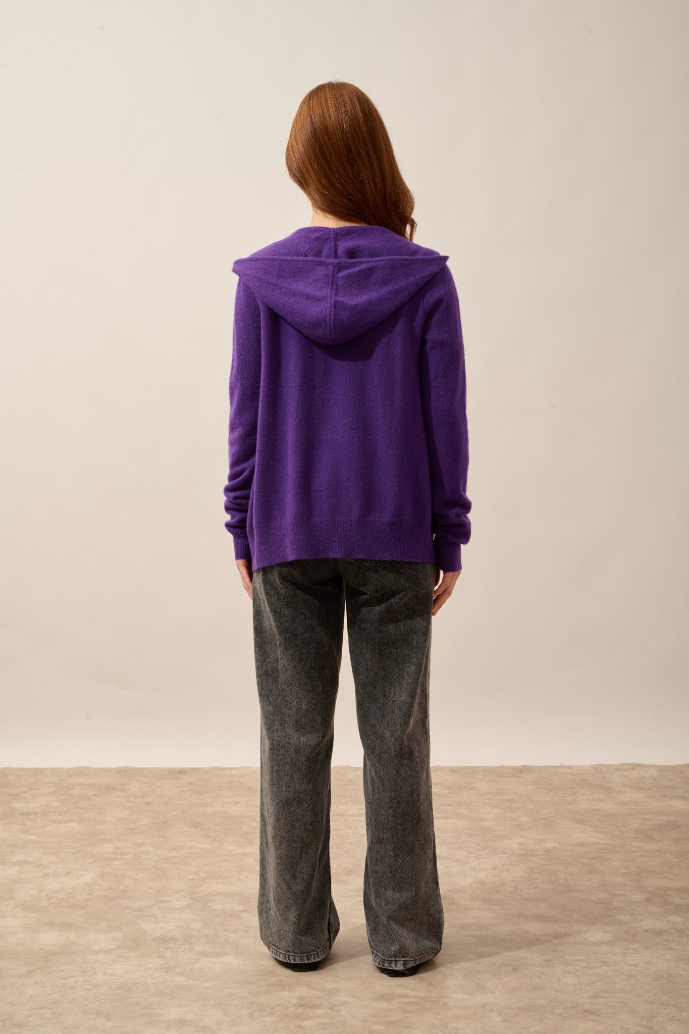 debbie gilet zippé capuche violette