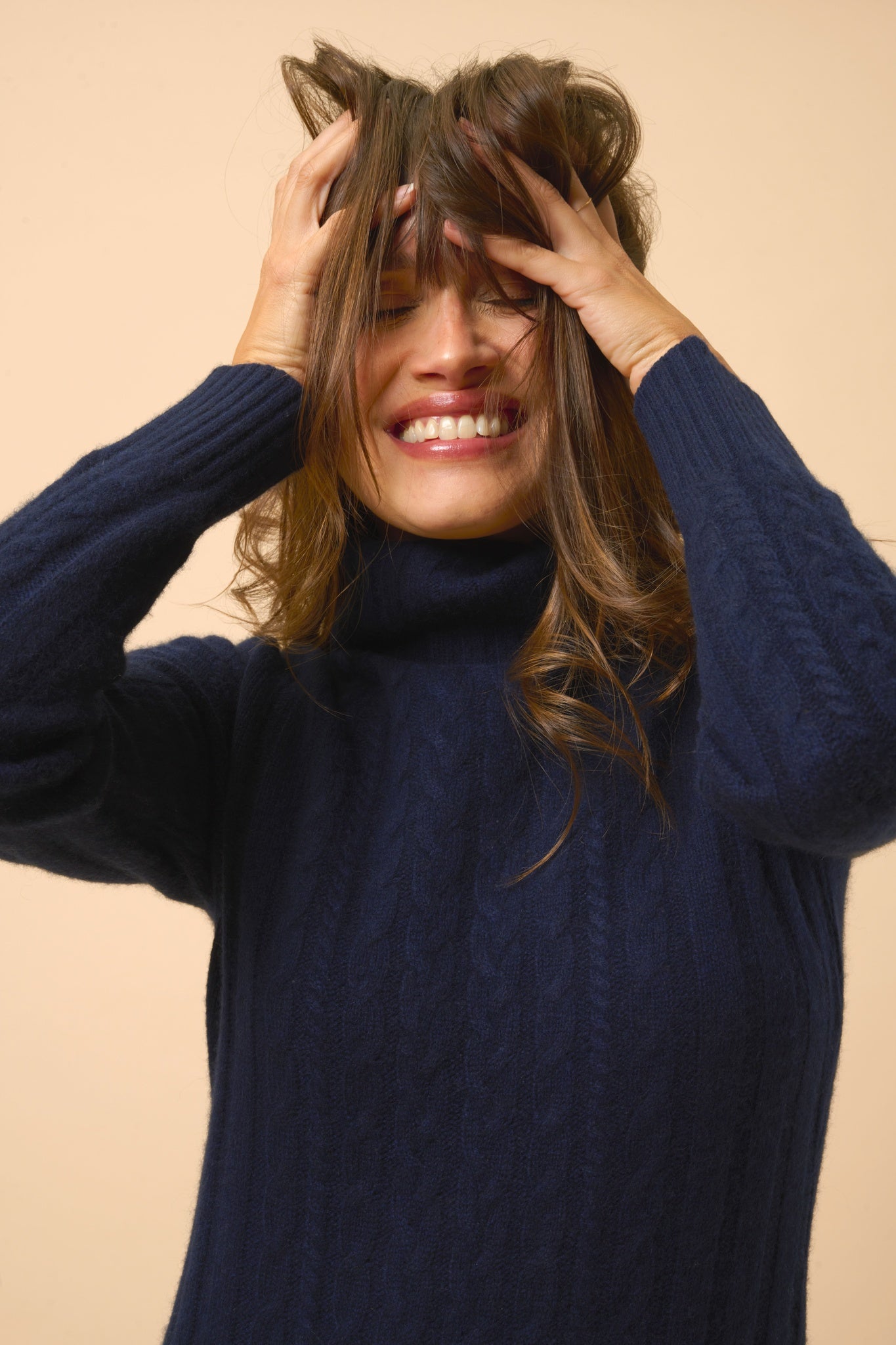 DOLKAR robe col roulé navy