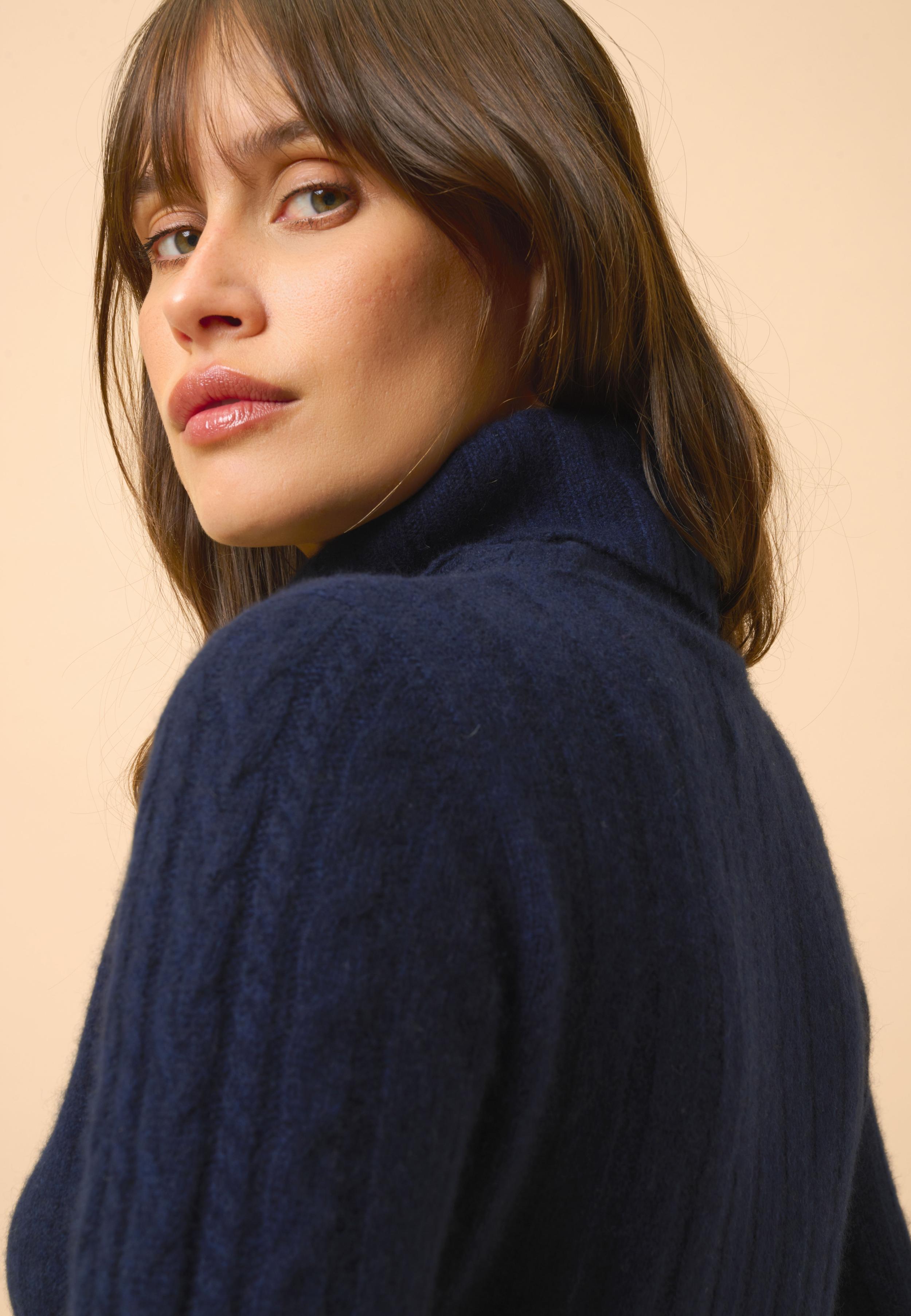 DOLKAR robe col roulé navy