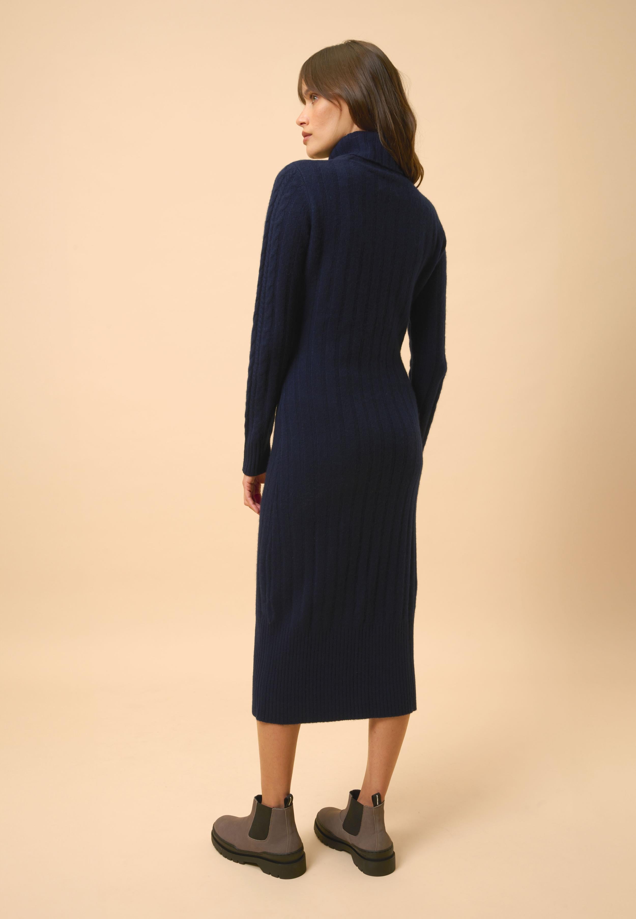 DOLKAR robe col roulé navy