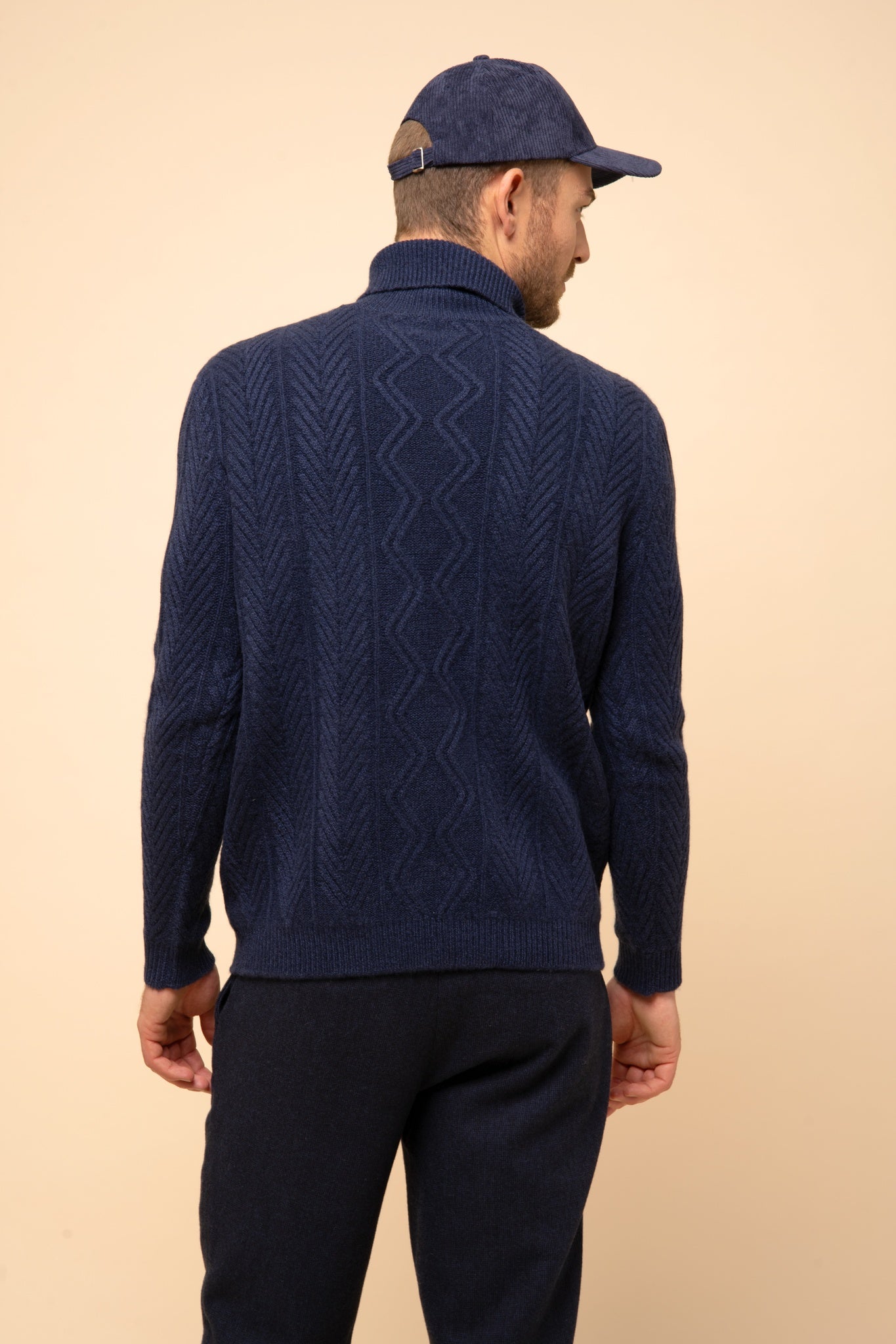 DORJE midnight blue turtleneck sweater