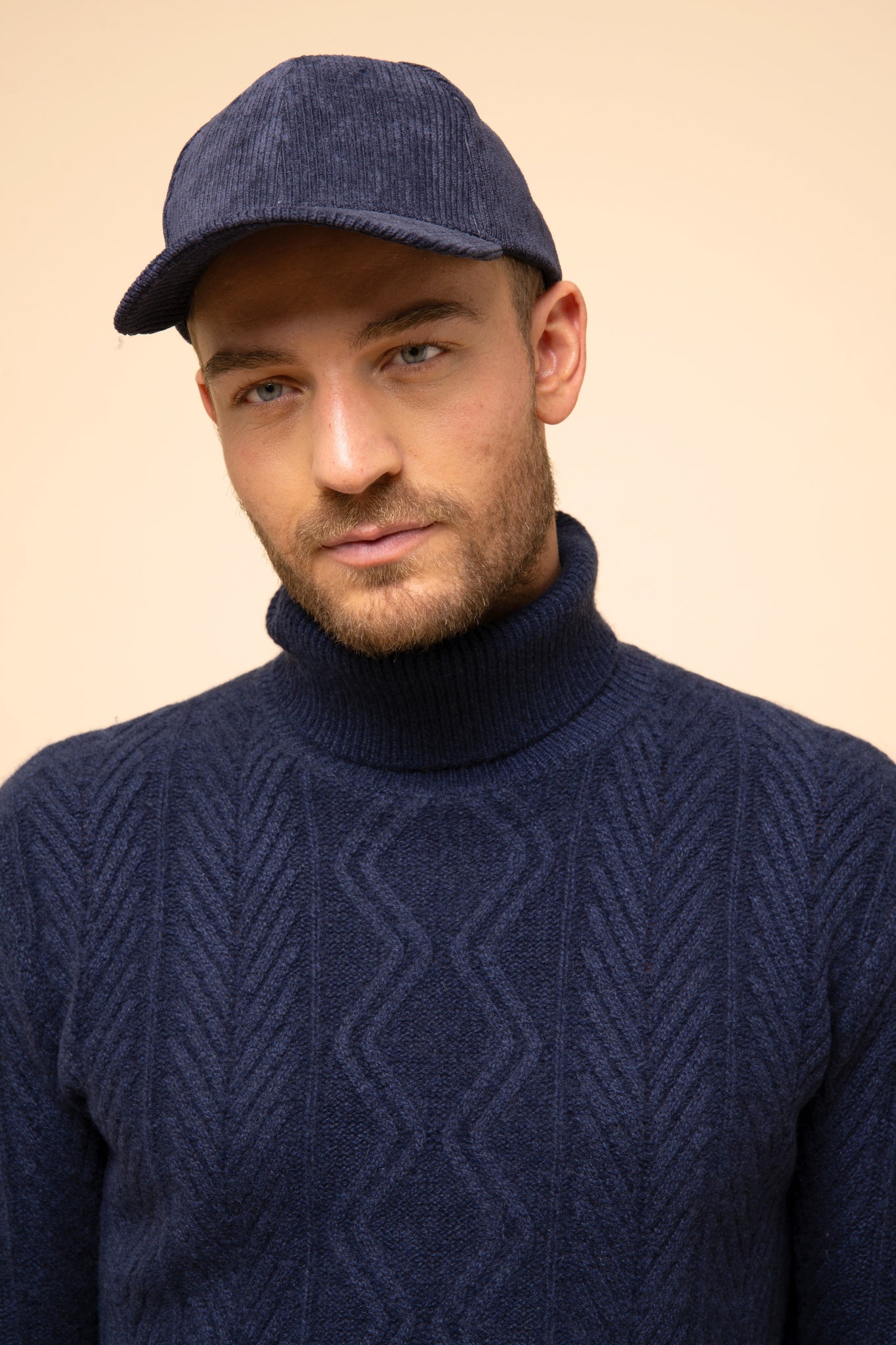 DORJE midnight blue turtleneck sweater