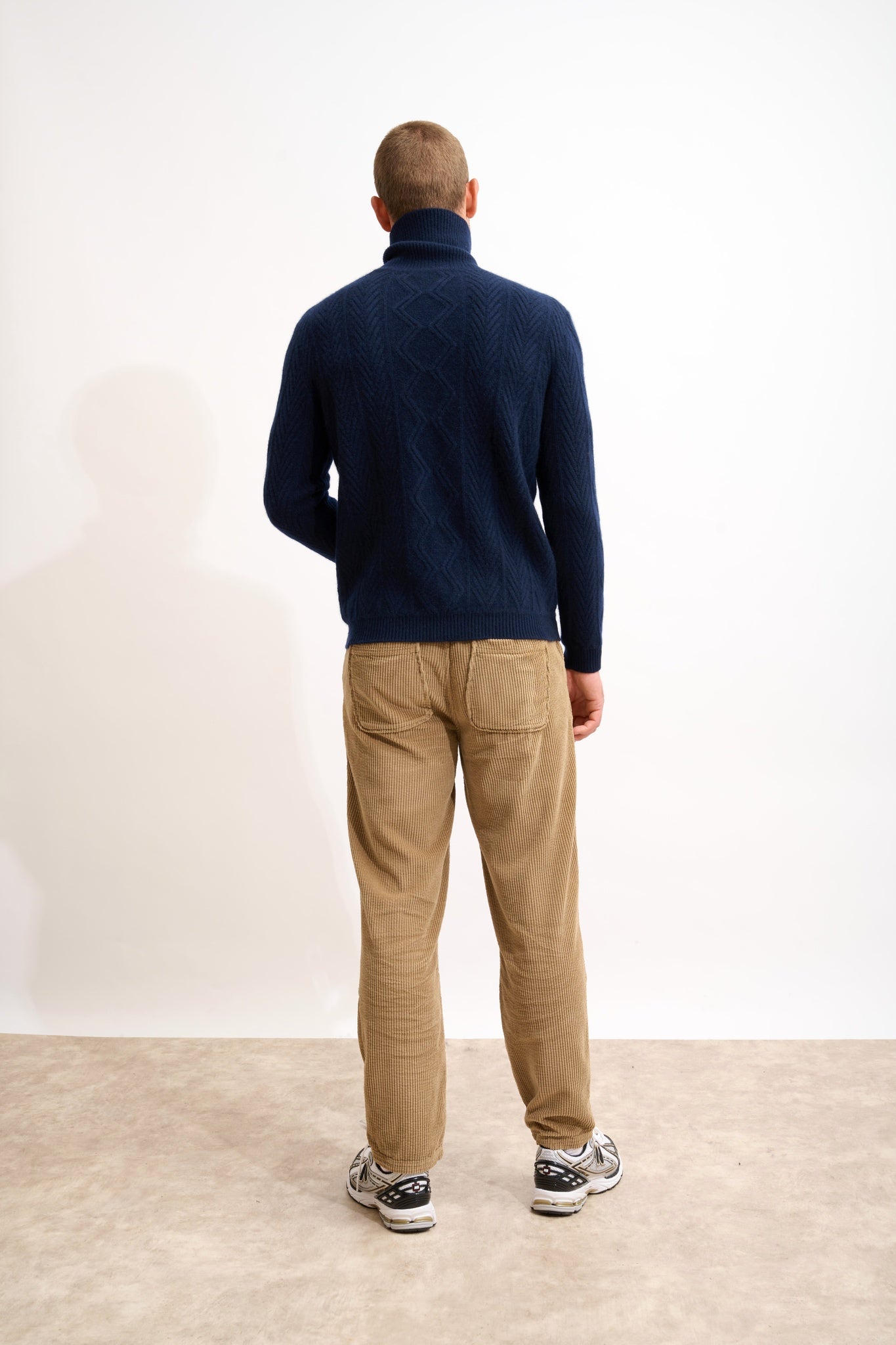 DORJE navy turtleneck sweater
