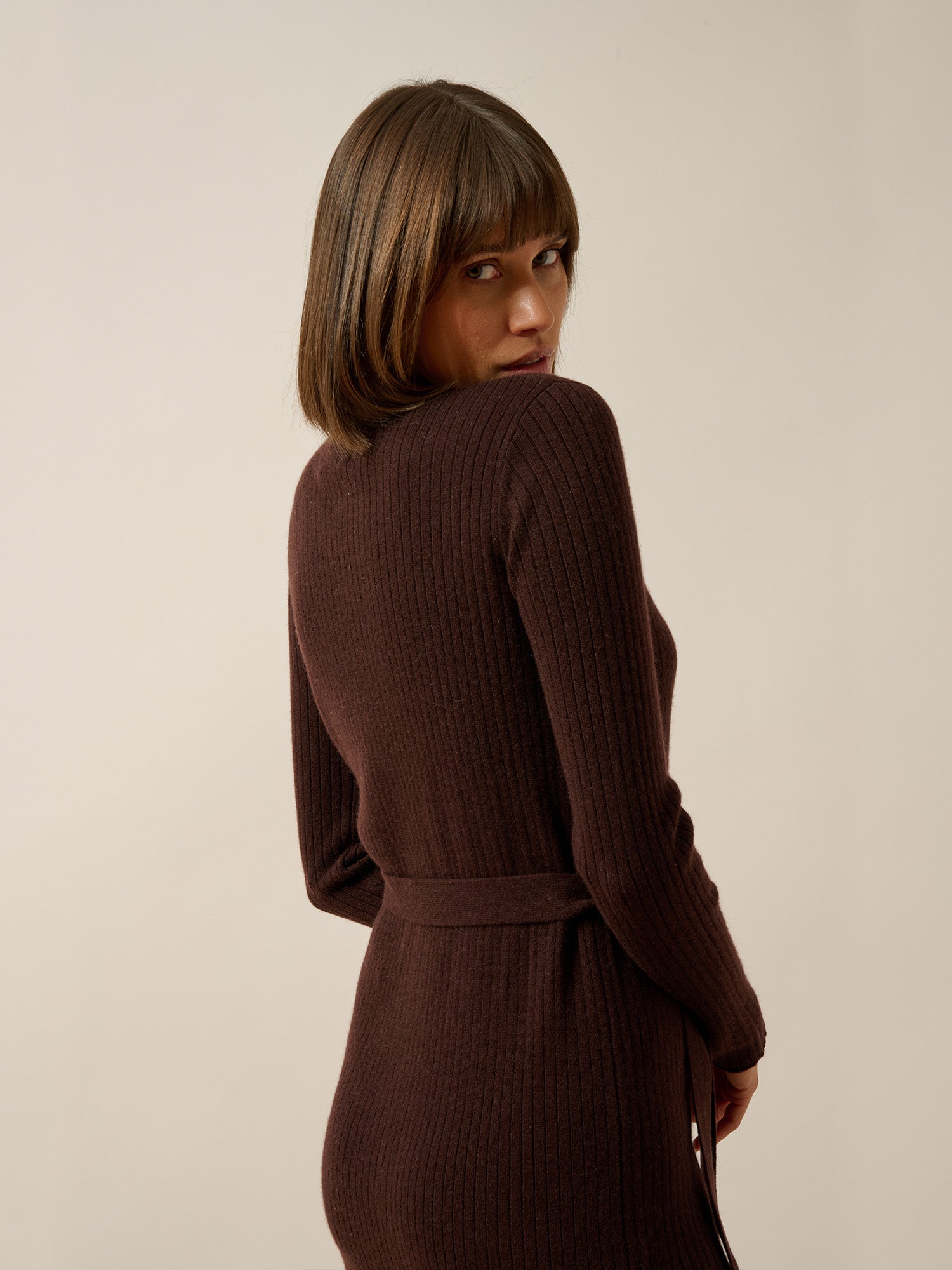 DORY robe col polo choco