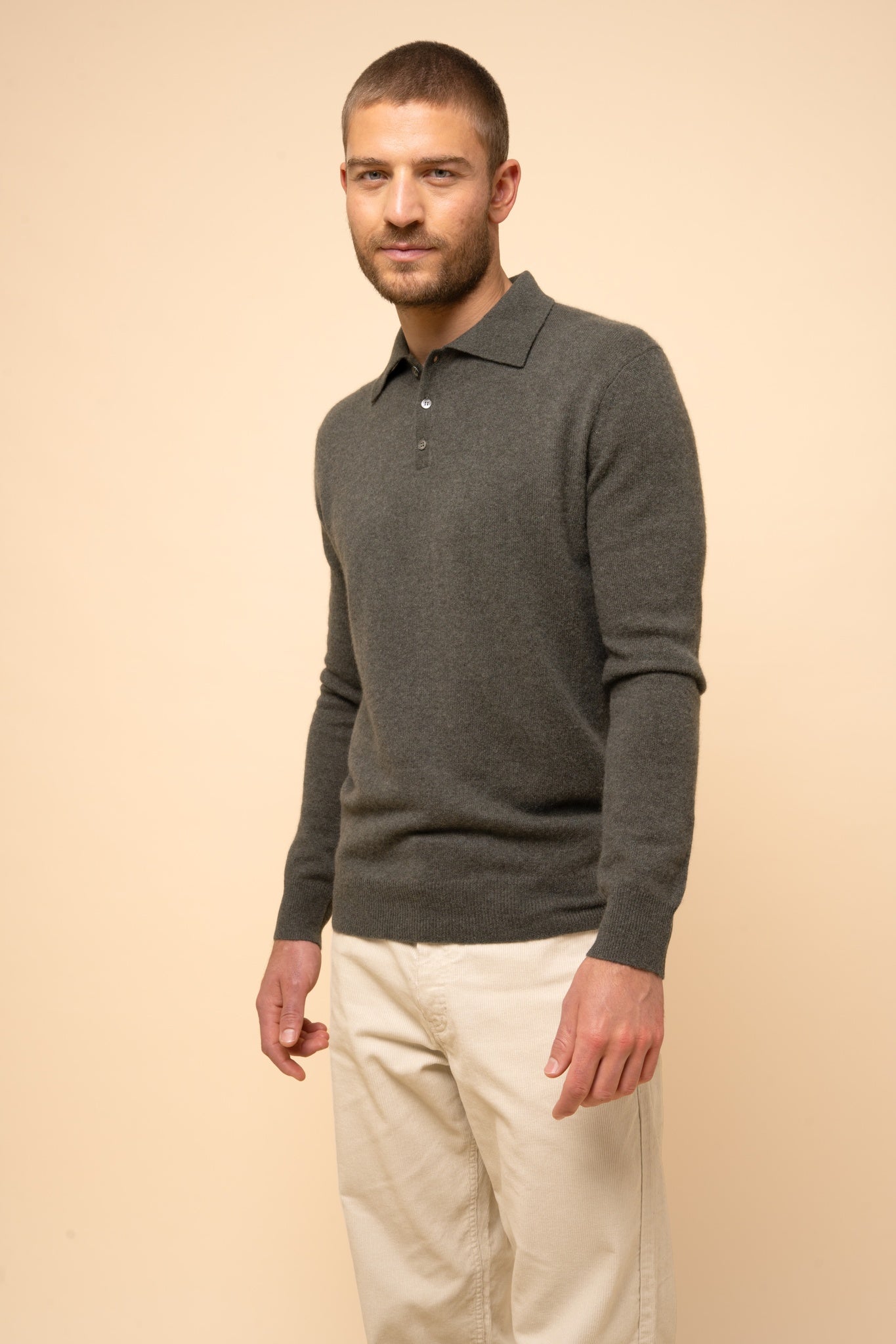 DOUGLAS polo shirt in khaki heather