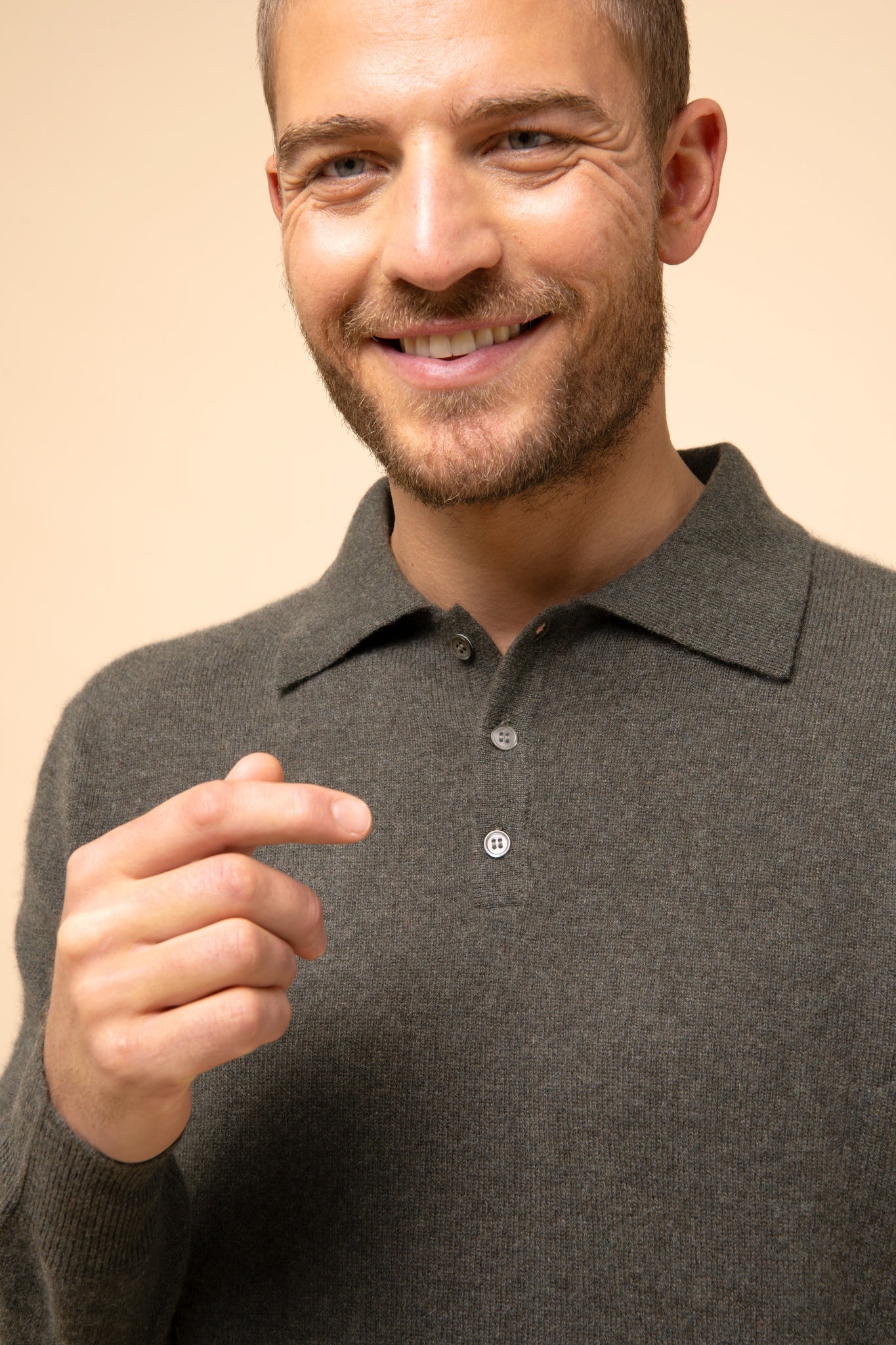 DOUGLAS polo kaki chiné