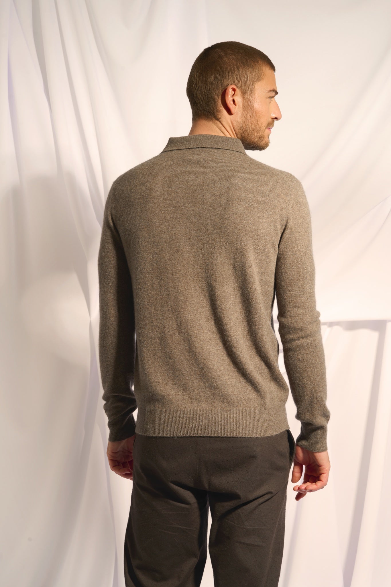 DOUGLAS polo taupe chiné