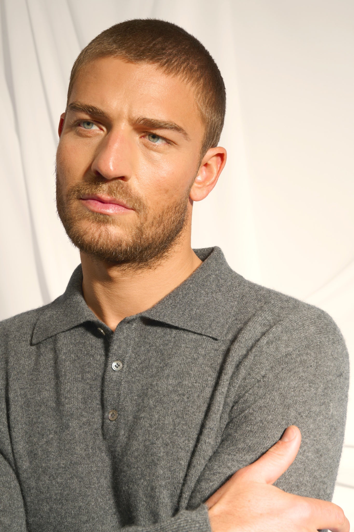 DOUGLAS polo anthracite chiné