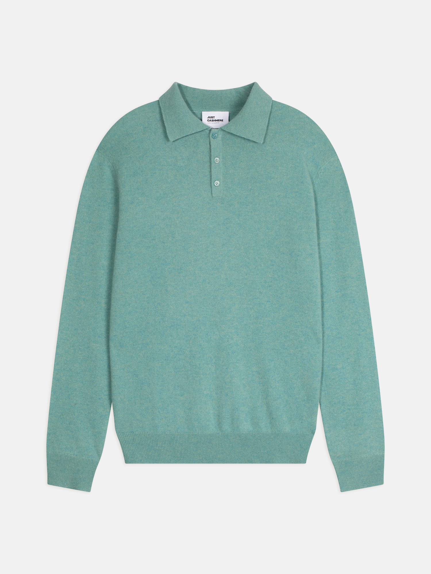 DOUGLAS long-sleeved polo shirt in heather green