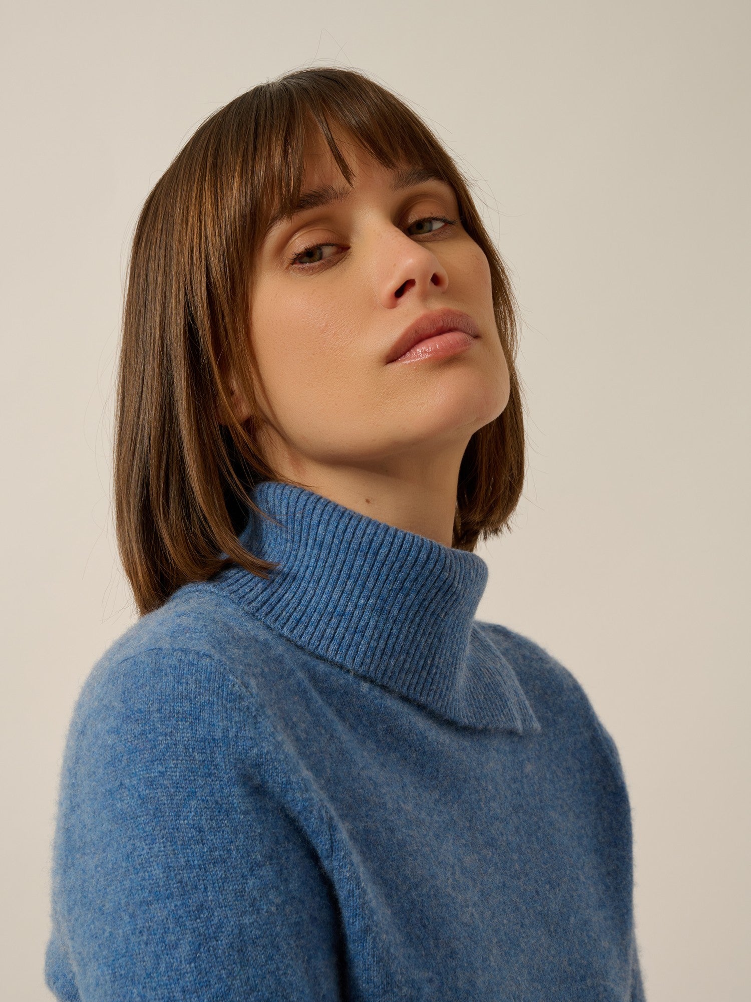 dundee denim blue turtleneck sweater