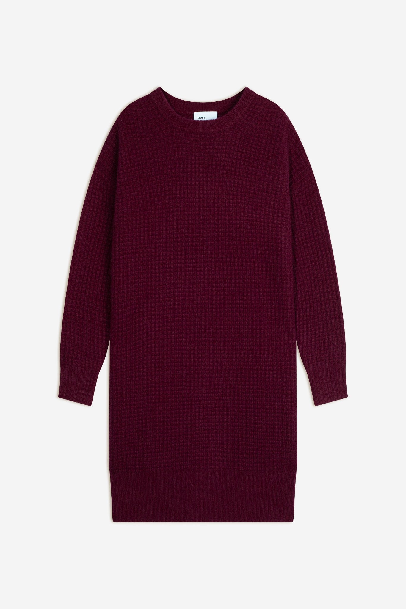 elena robe col rond 6 fils bordeaux