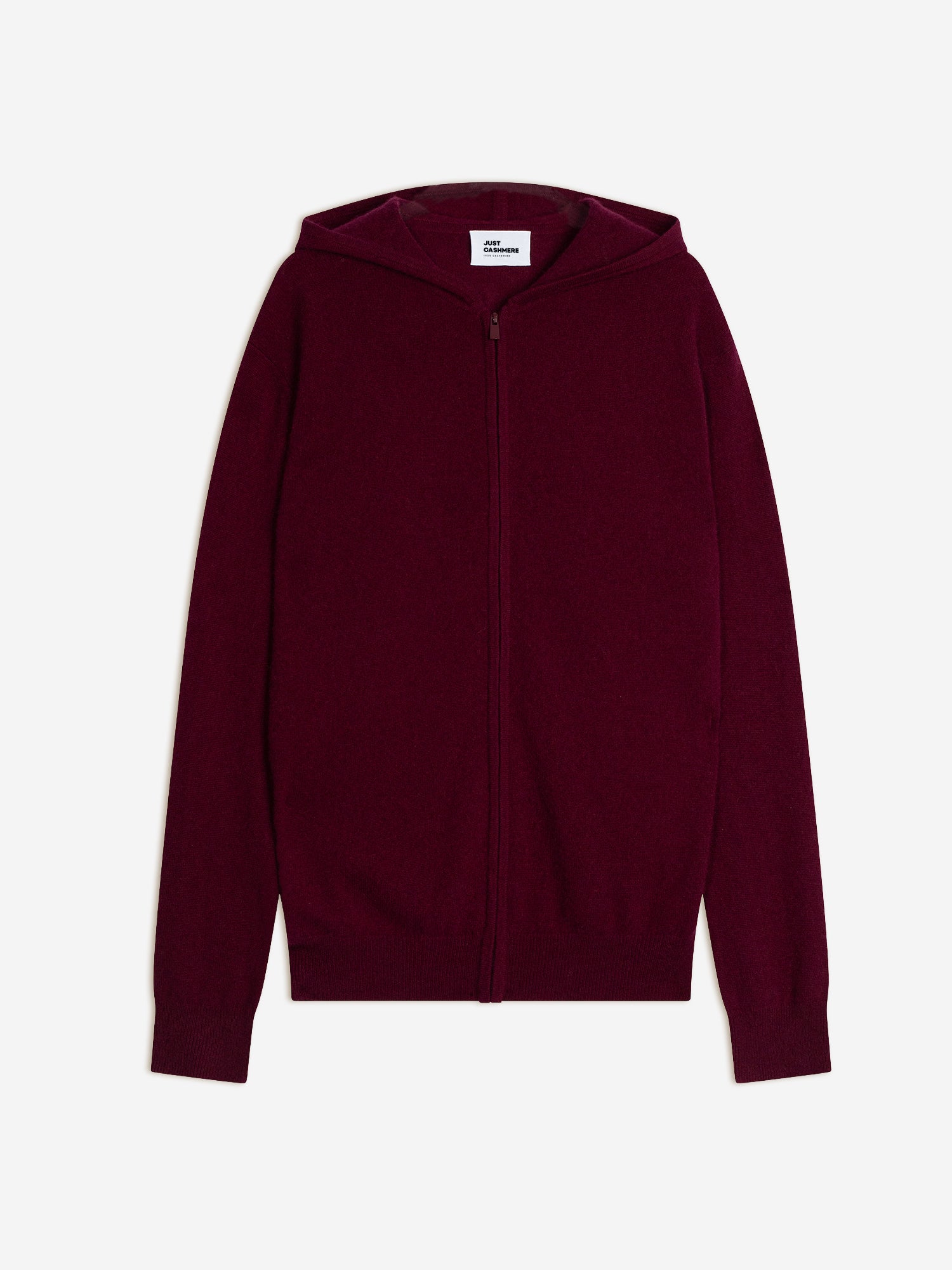 ELLIOT gilet col zippé capuche bordeaux