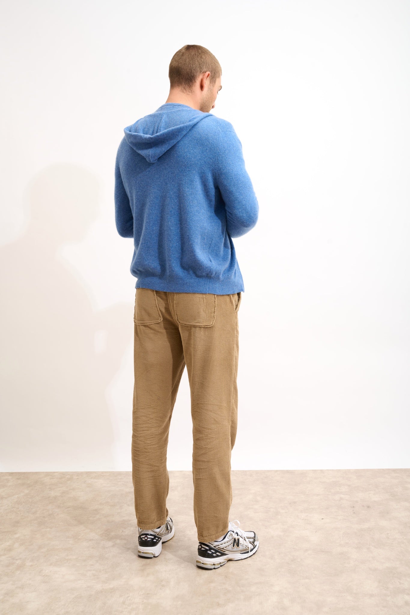 ELLIOT gilet zippé capuche bleu denim