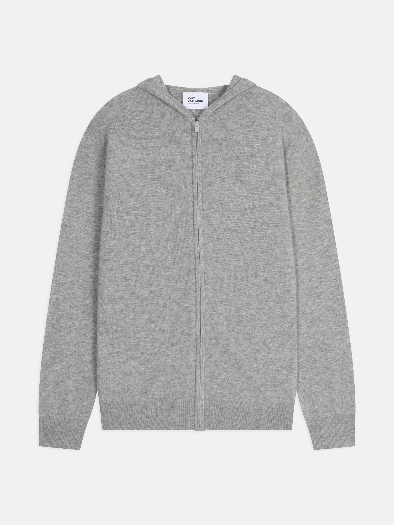 ELLIOT gilet zippé capuche gris souris chiné