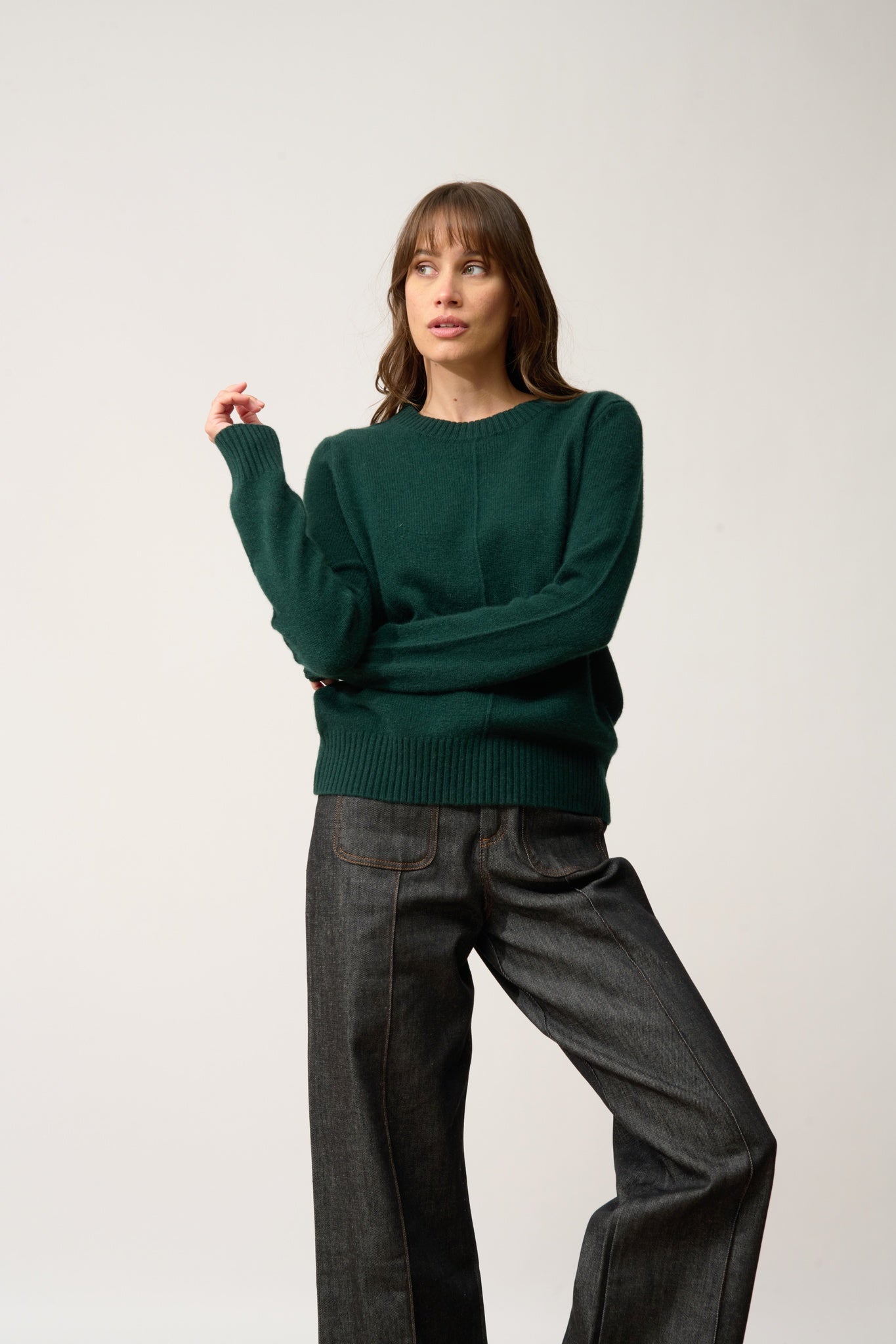 EMMA pull col rond cyprès