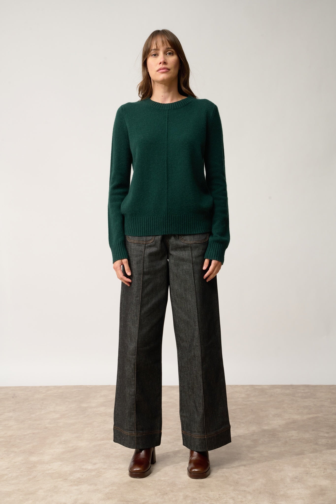 EMMA pull col rond cyprès