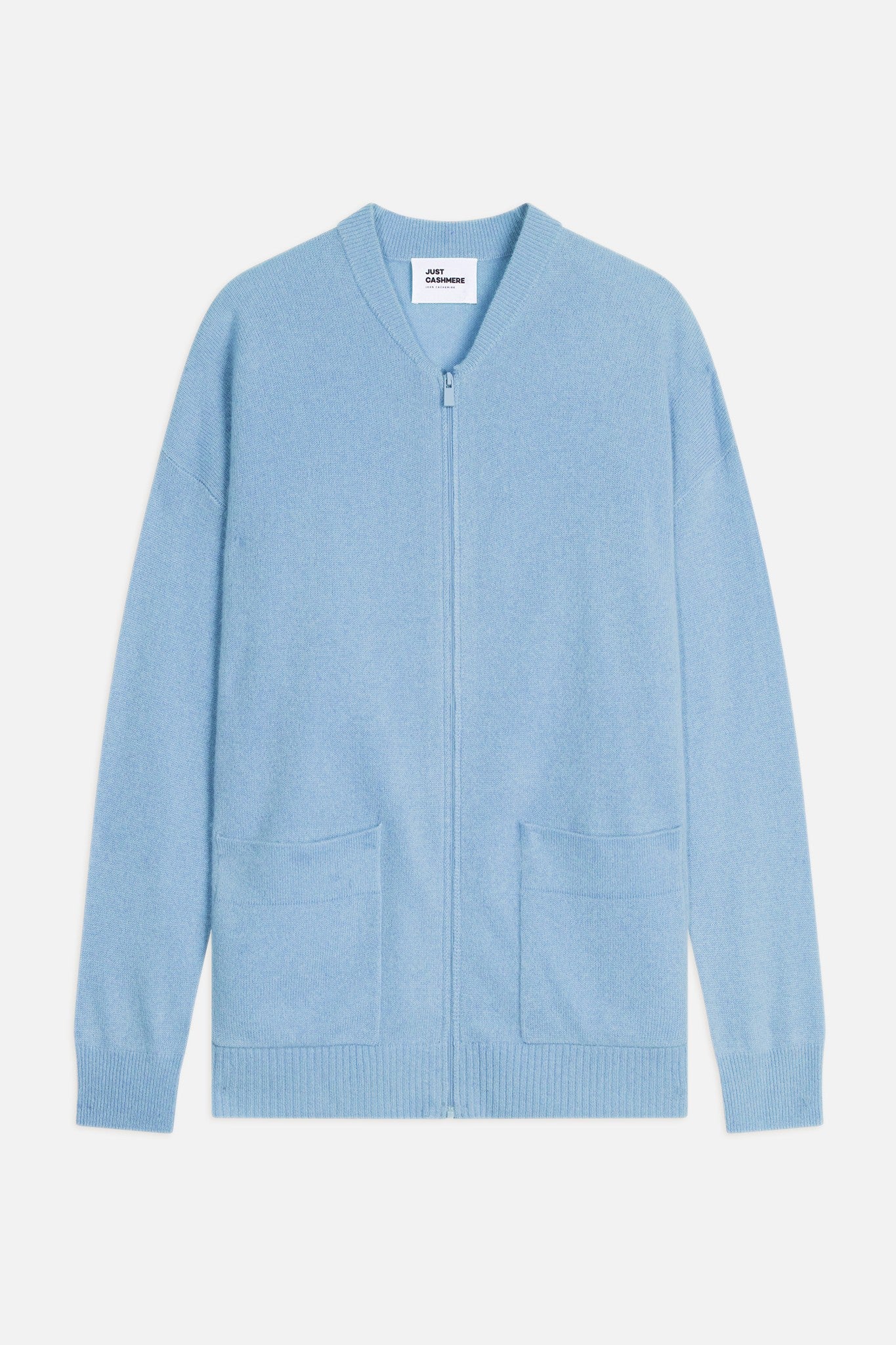 ervie gilet zippé col mao bleu inca