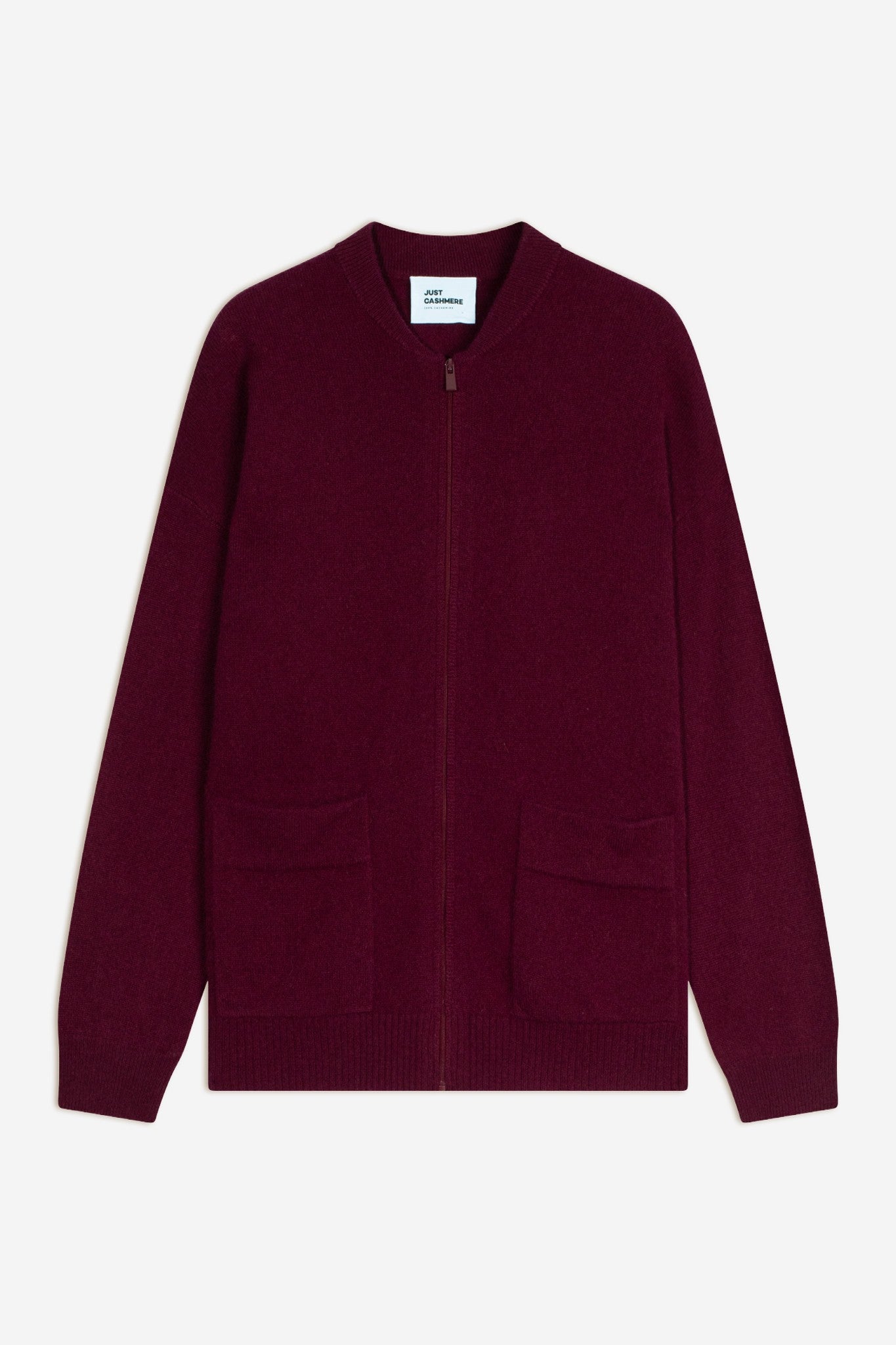 ervie gilet zippé col mao bordeaux