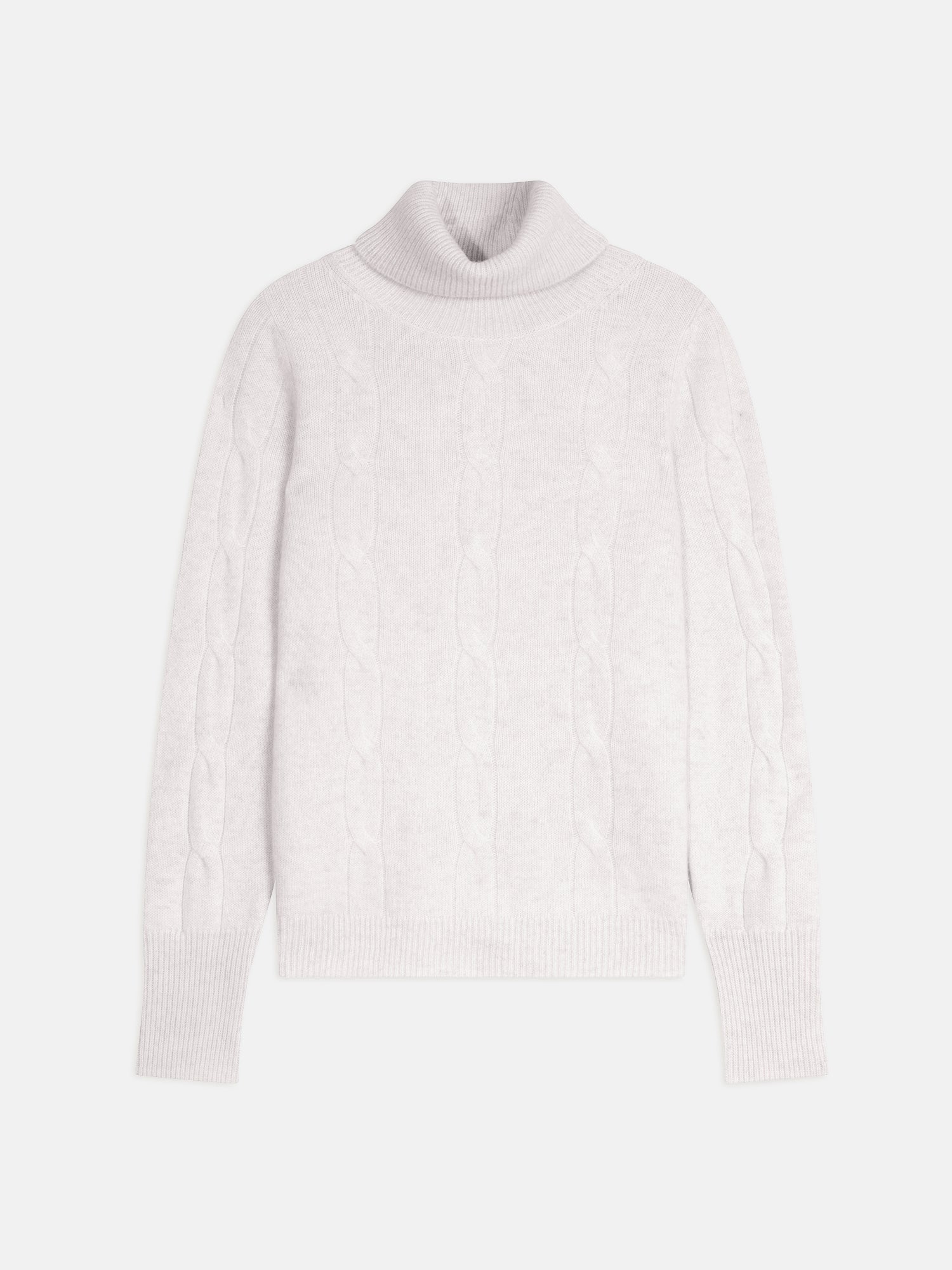 ESTELLE pull col roulé blanc chiné
