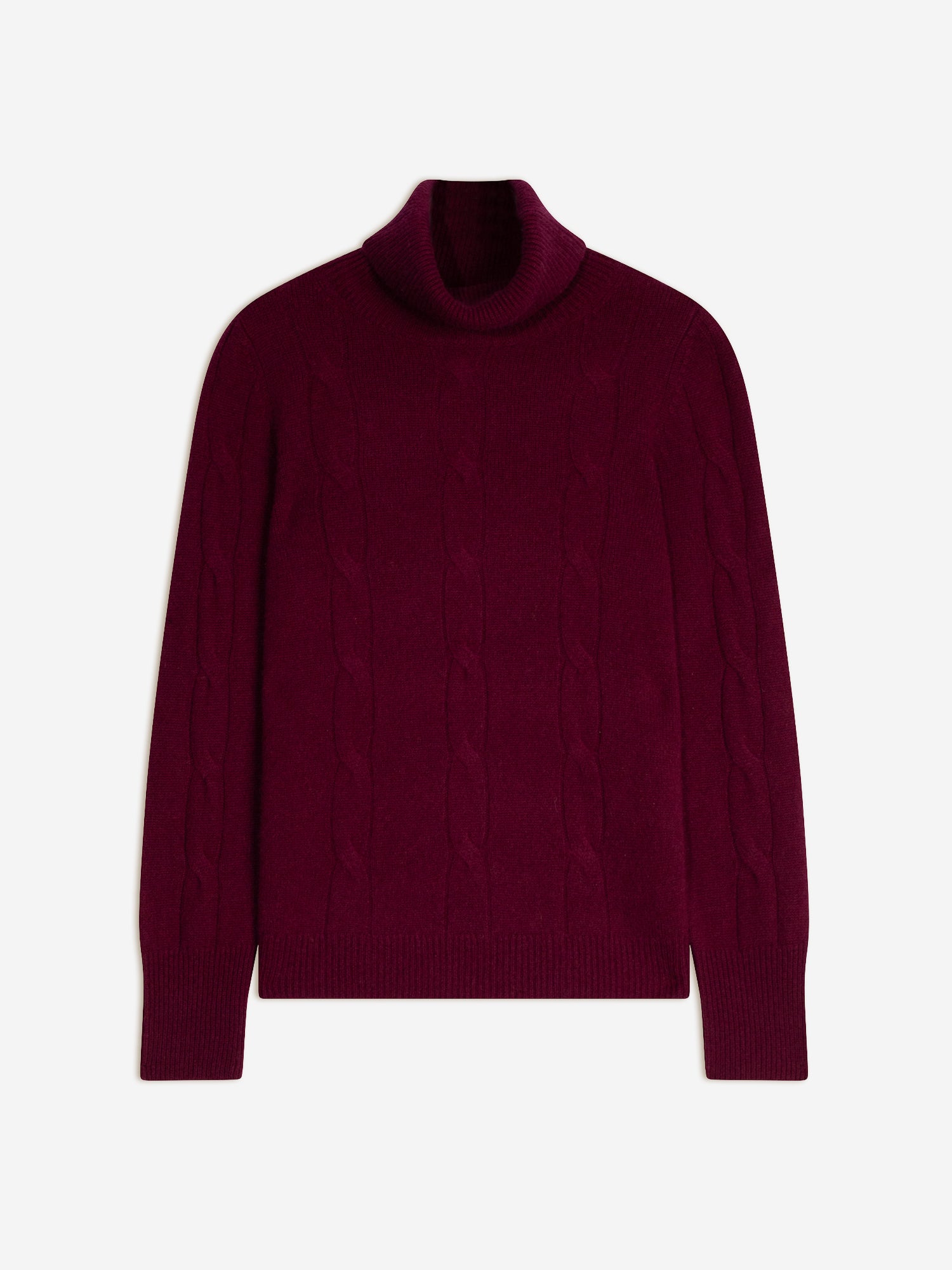 ESTELLE pull col roulé bordeaux