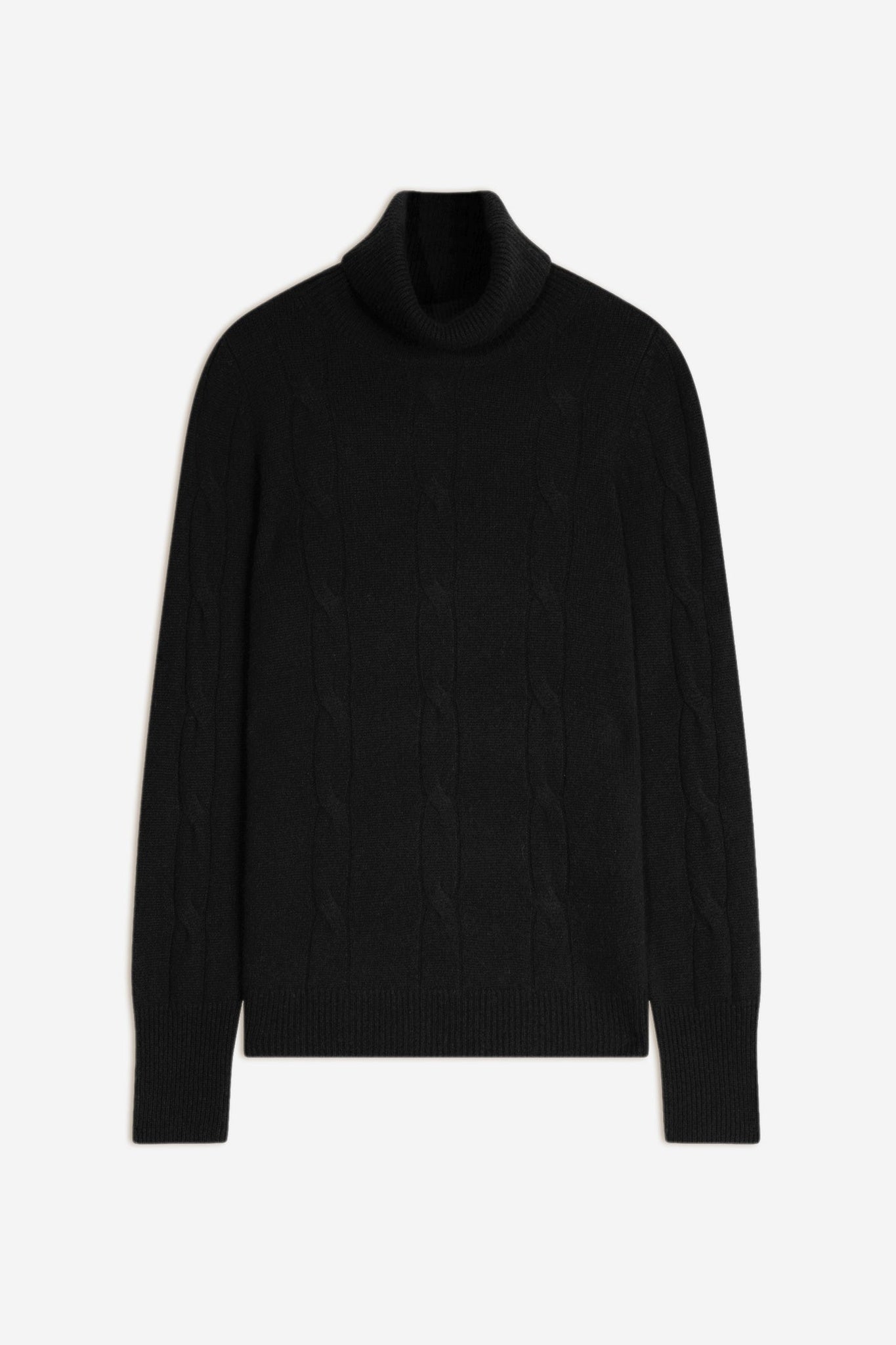 ESTELLE pull col roulé noir