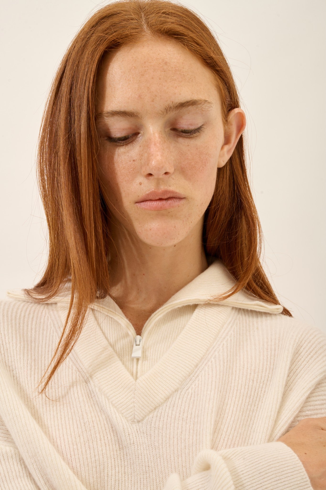 felisia pull camionneur ivoire 100% cachemire