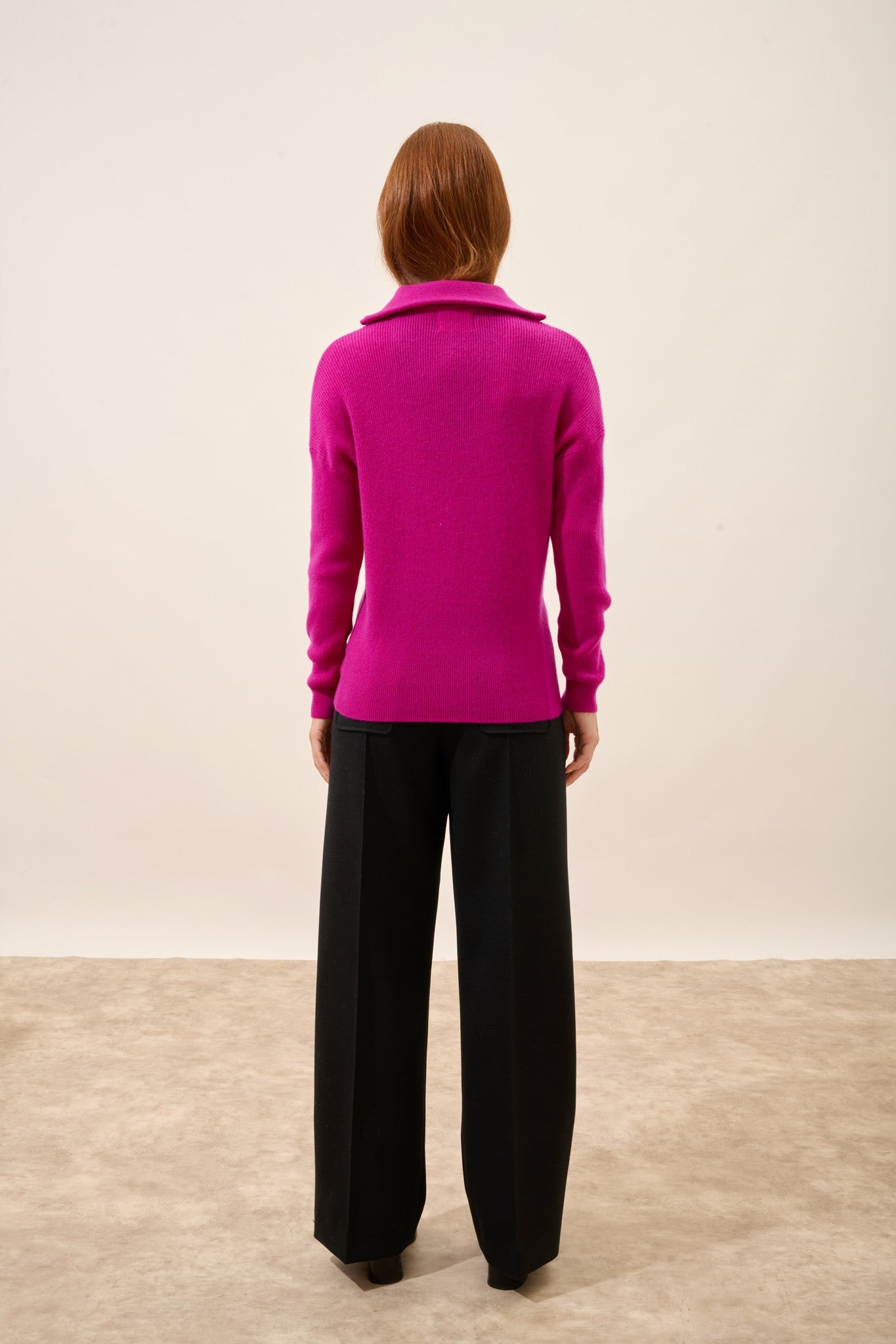 felisia pull camionneur violine 100% cachemire