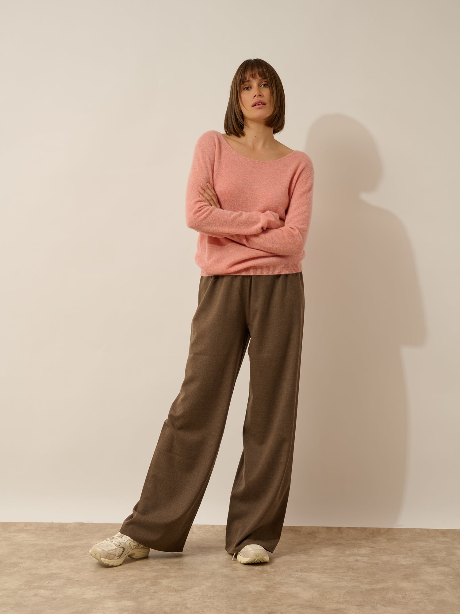 FIONA pull col bateau corail chiné