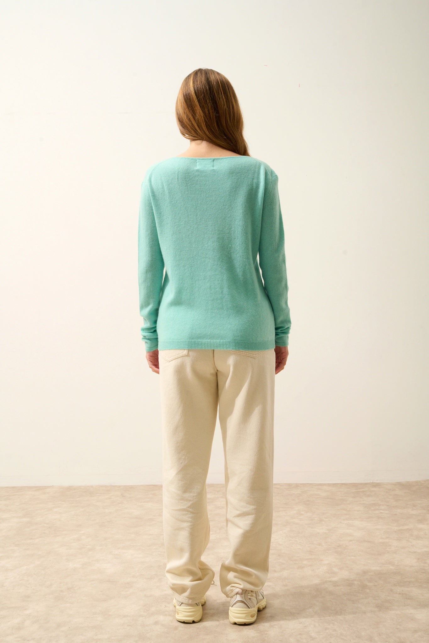 FIONA pull col bateau jade