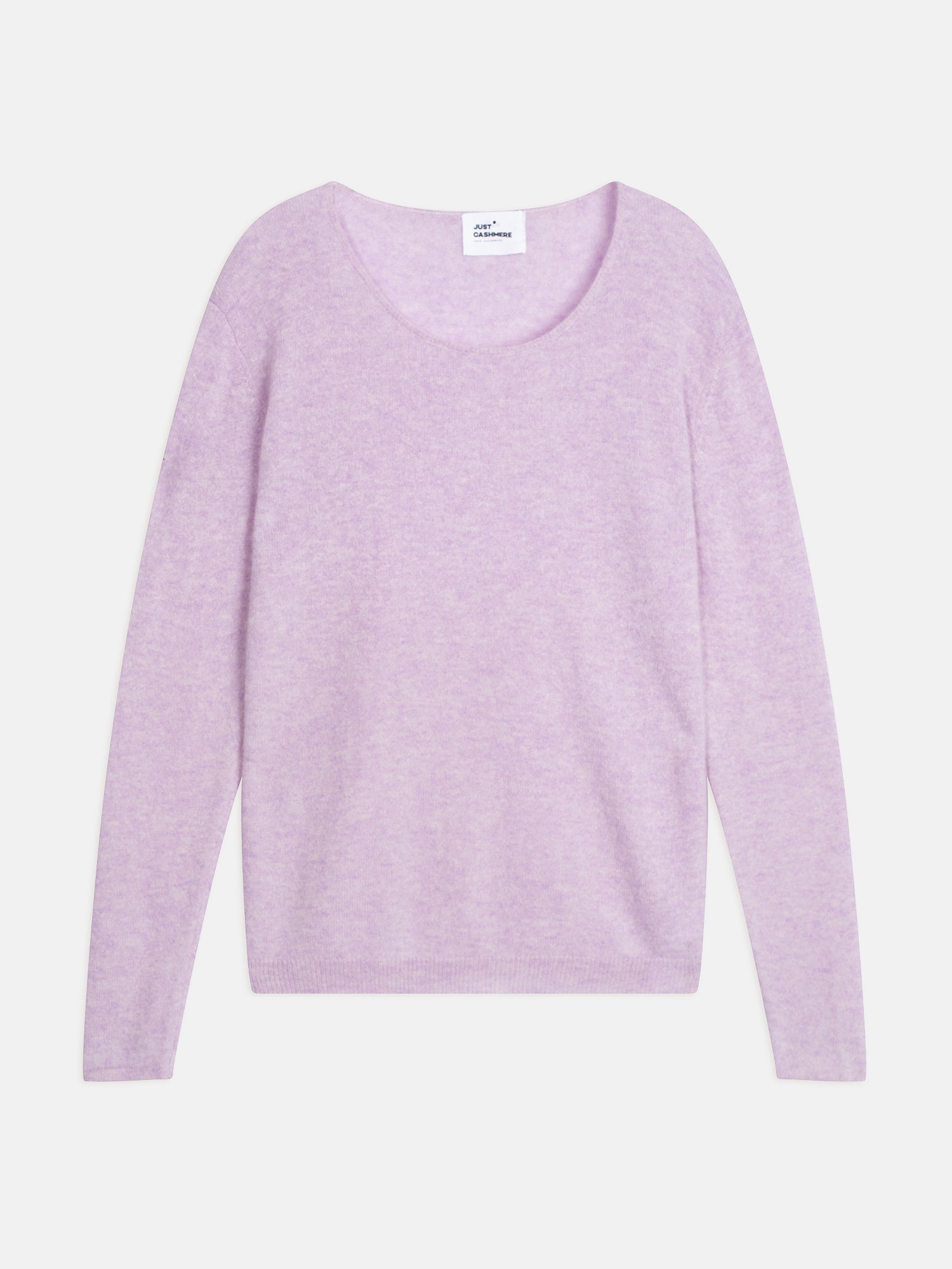 FIONA mauve mottled boat-neck sweater