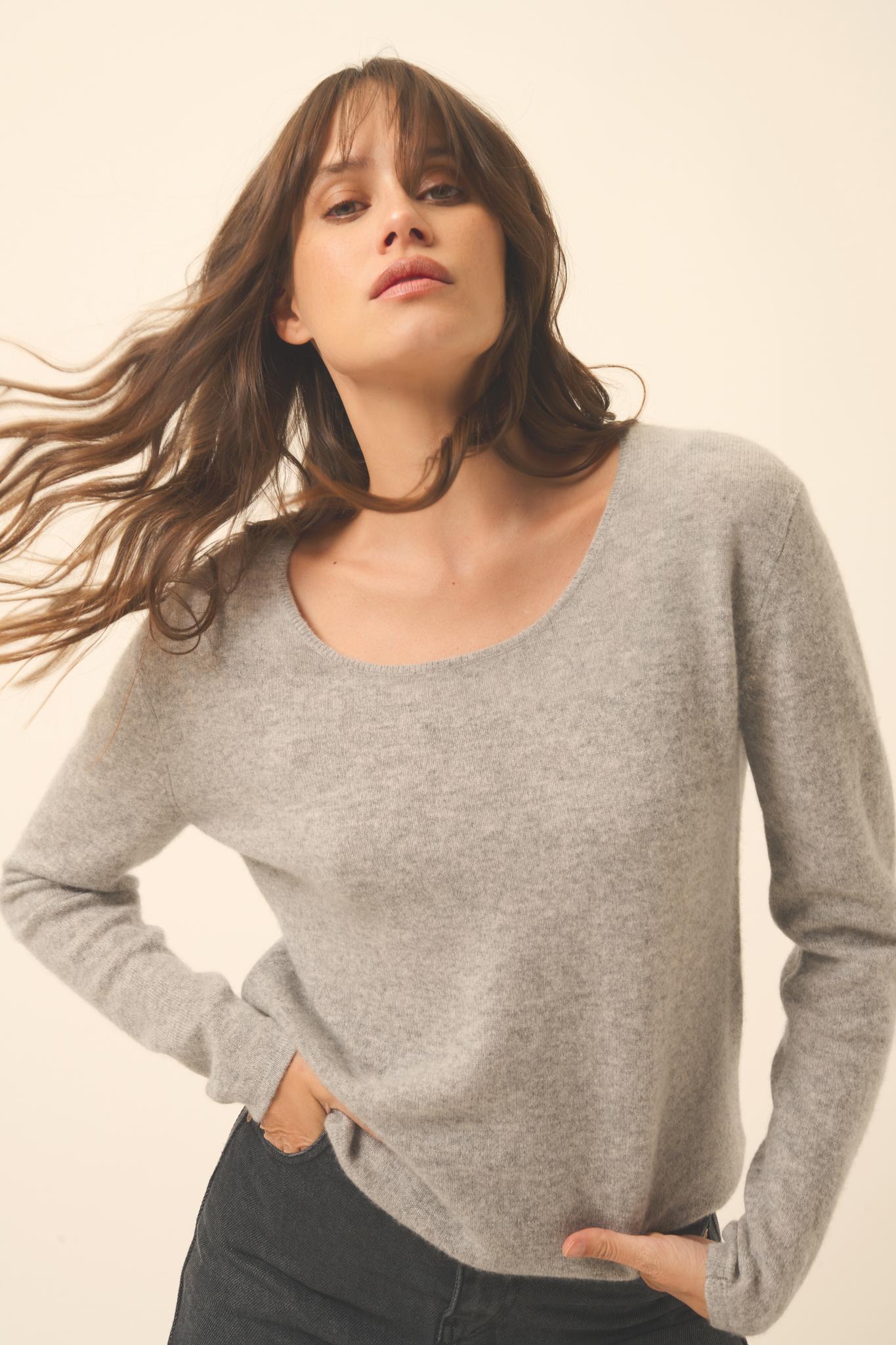 FIONA cloudy boat-neck sweater
