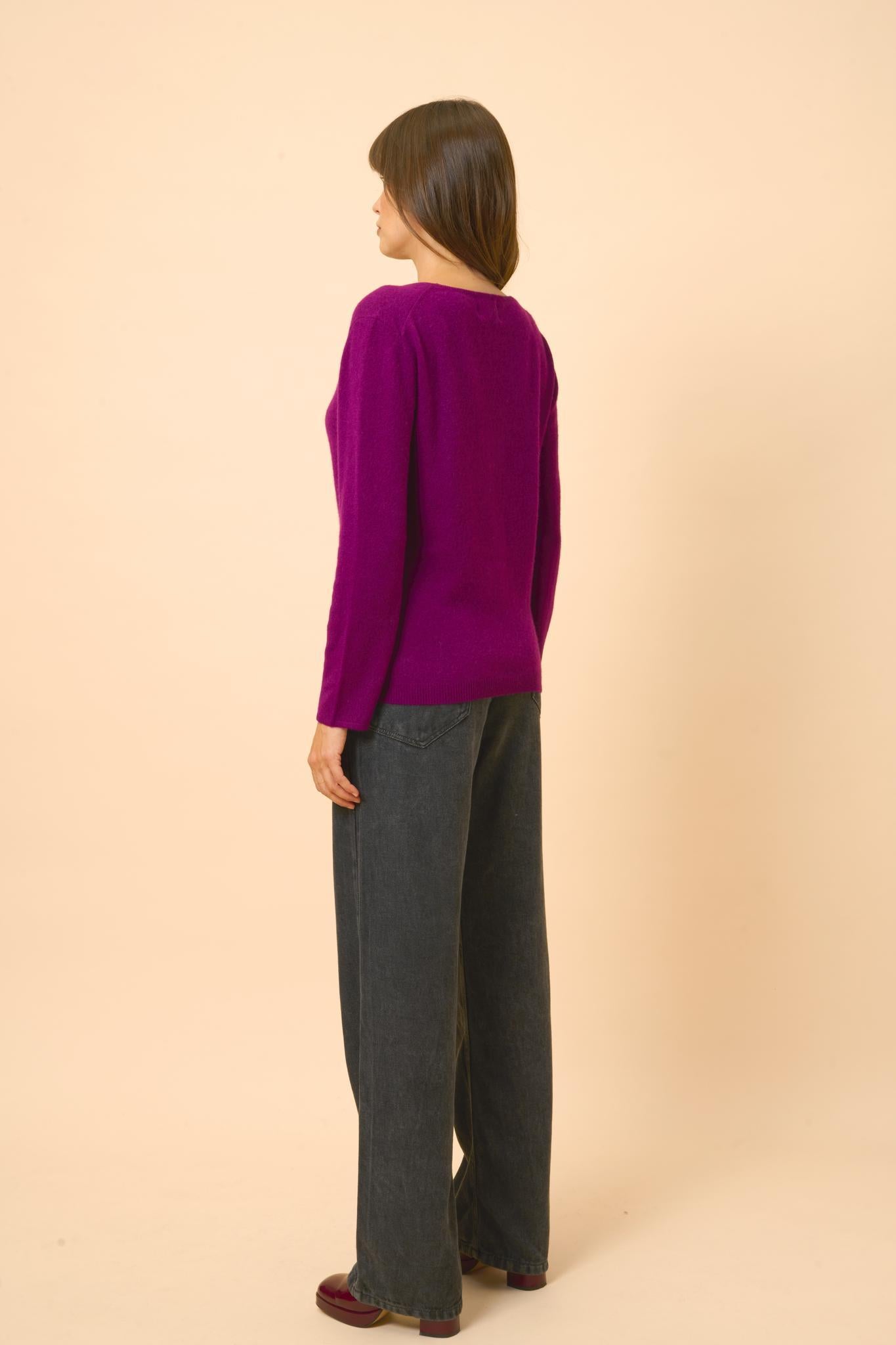 FIONA pull col bateau prune