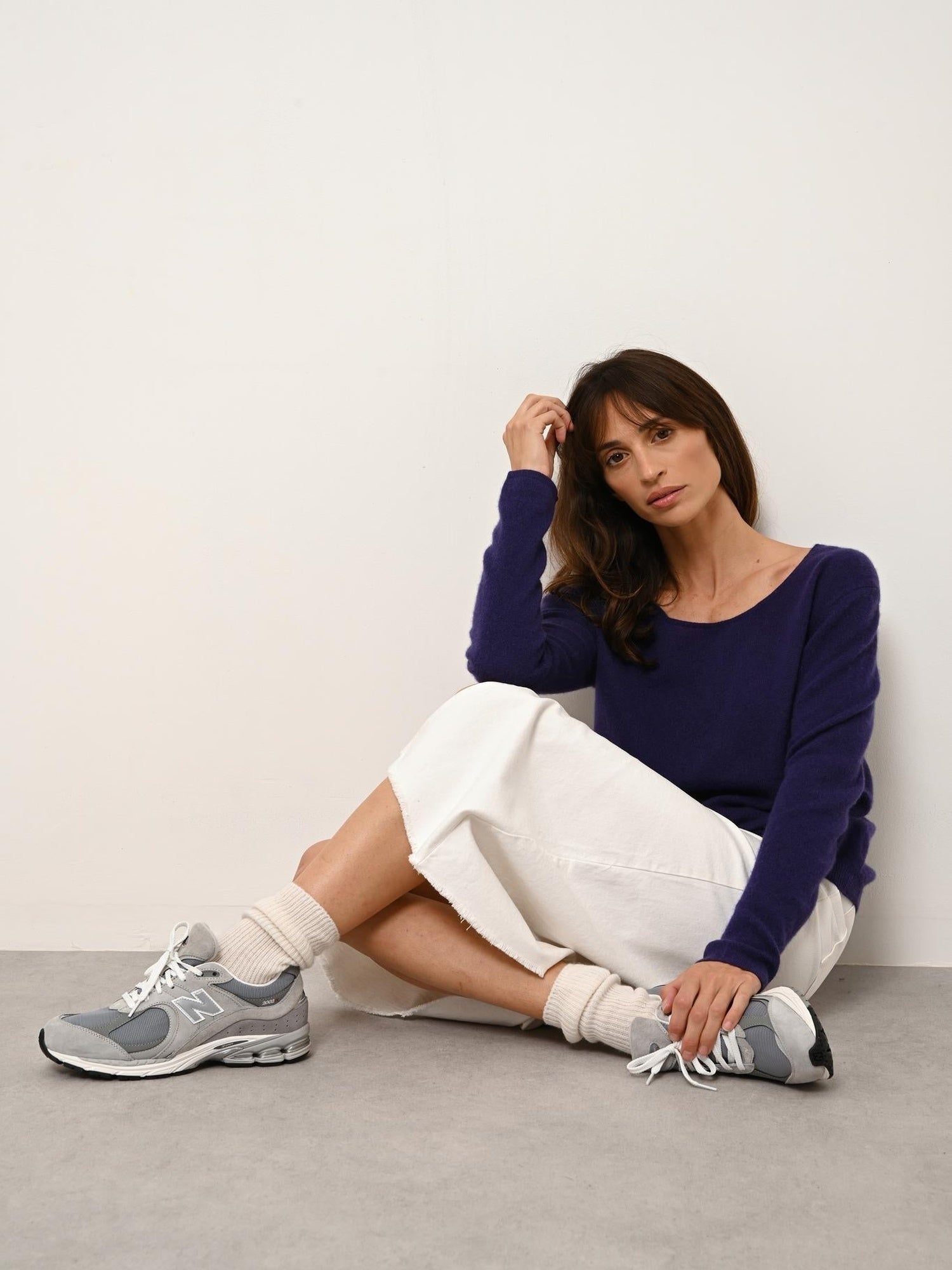 FIONA pull col bateau purple