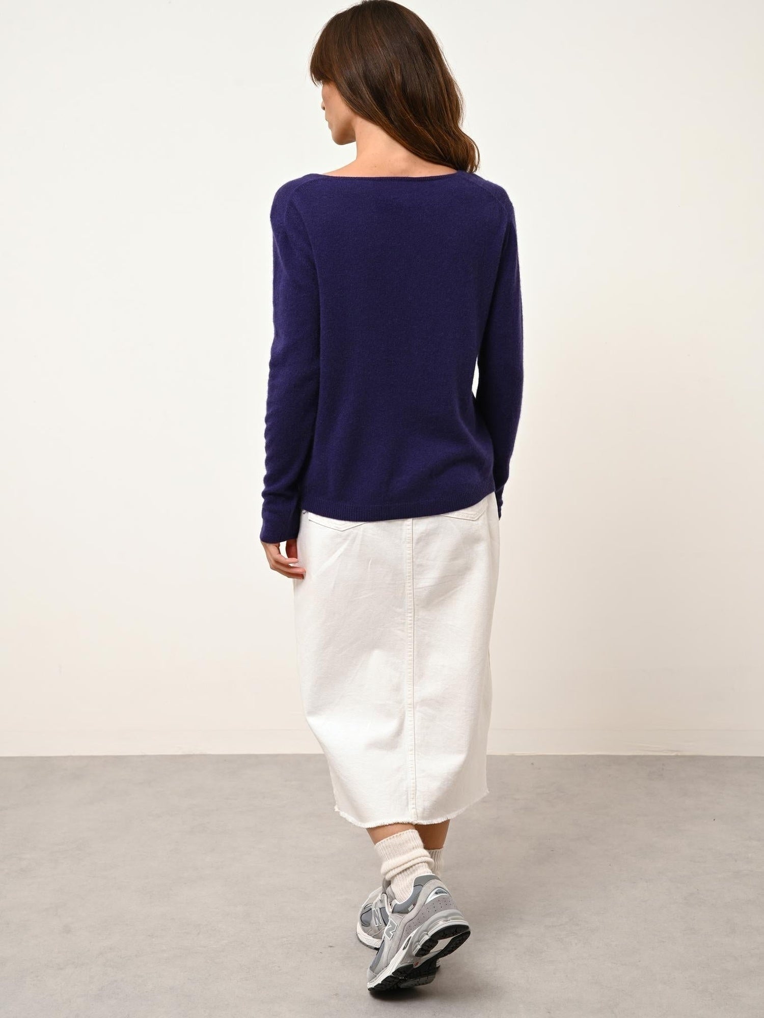 FIONA pull col bateau purple